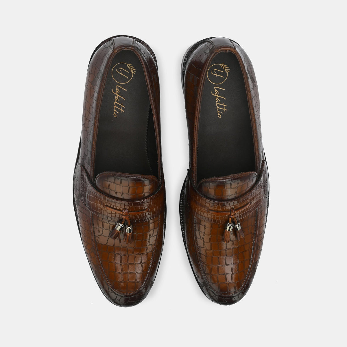 Pedri Luxury Leather Laser Engraved Tassel Loafers