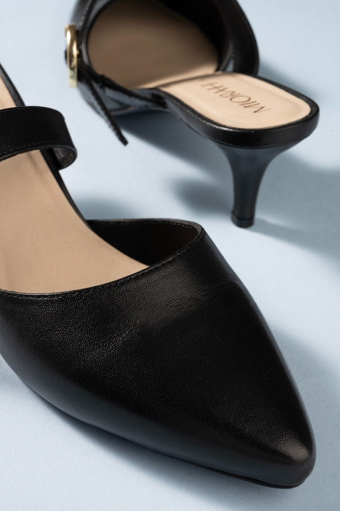 ENCHANT Premium Leather Kitten Heels - The Heels India