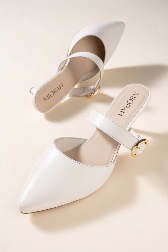 ENCHANT Premium Leather Kitten Heels - The Heels India