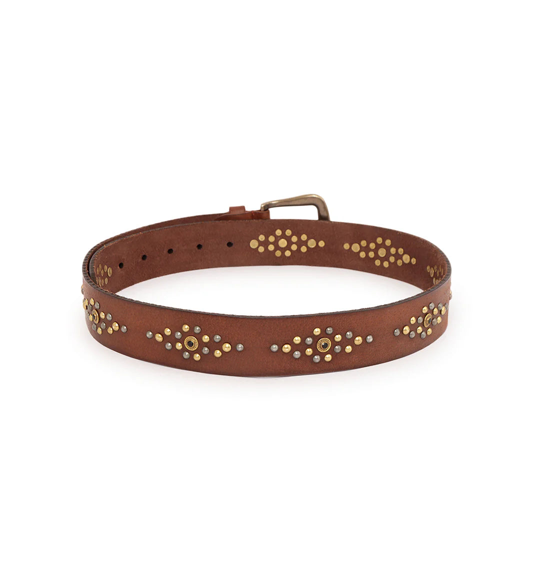 Cognac Womens Genuine Leather Belt