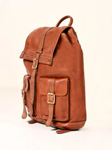 Samba : Real Leather Cognac Backpack