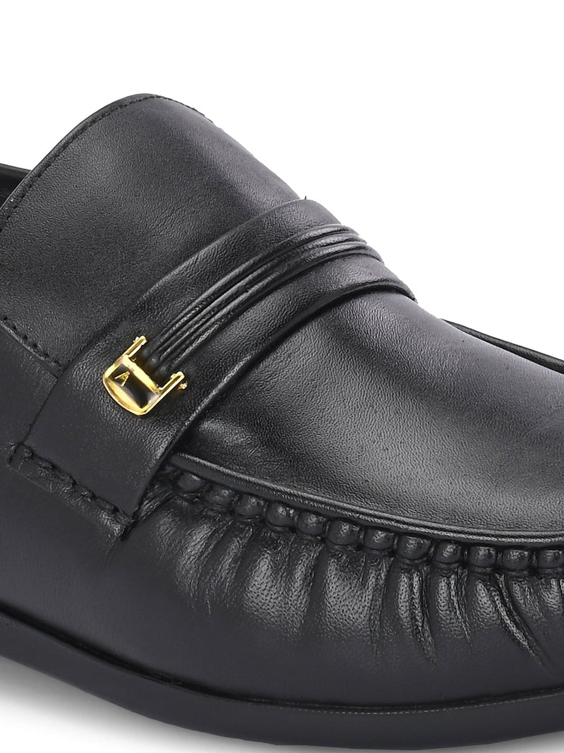 Richard Black Leather Formal Cushion Loafers
