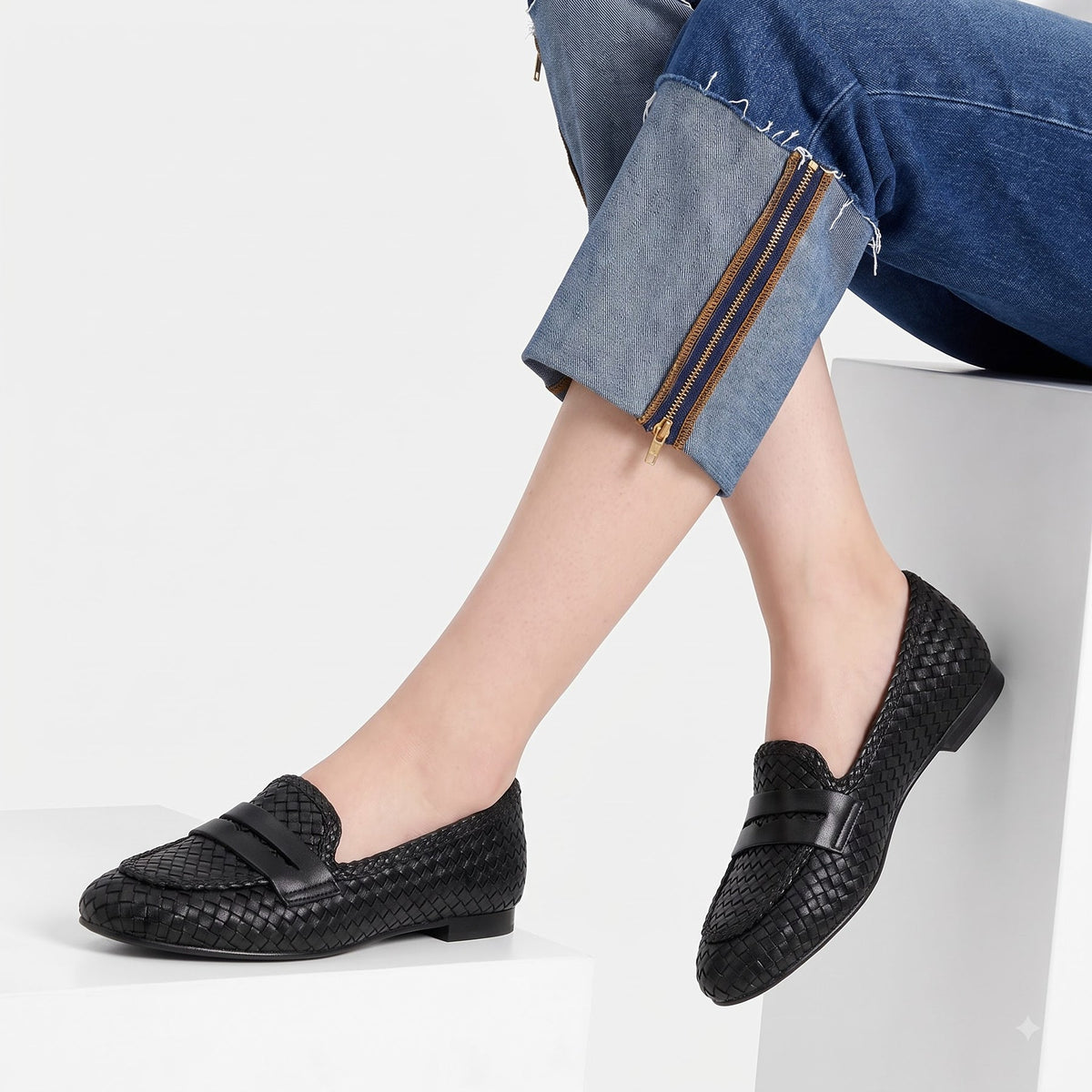 AURUM Handwoven Luxury Leather Loafers