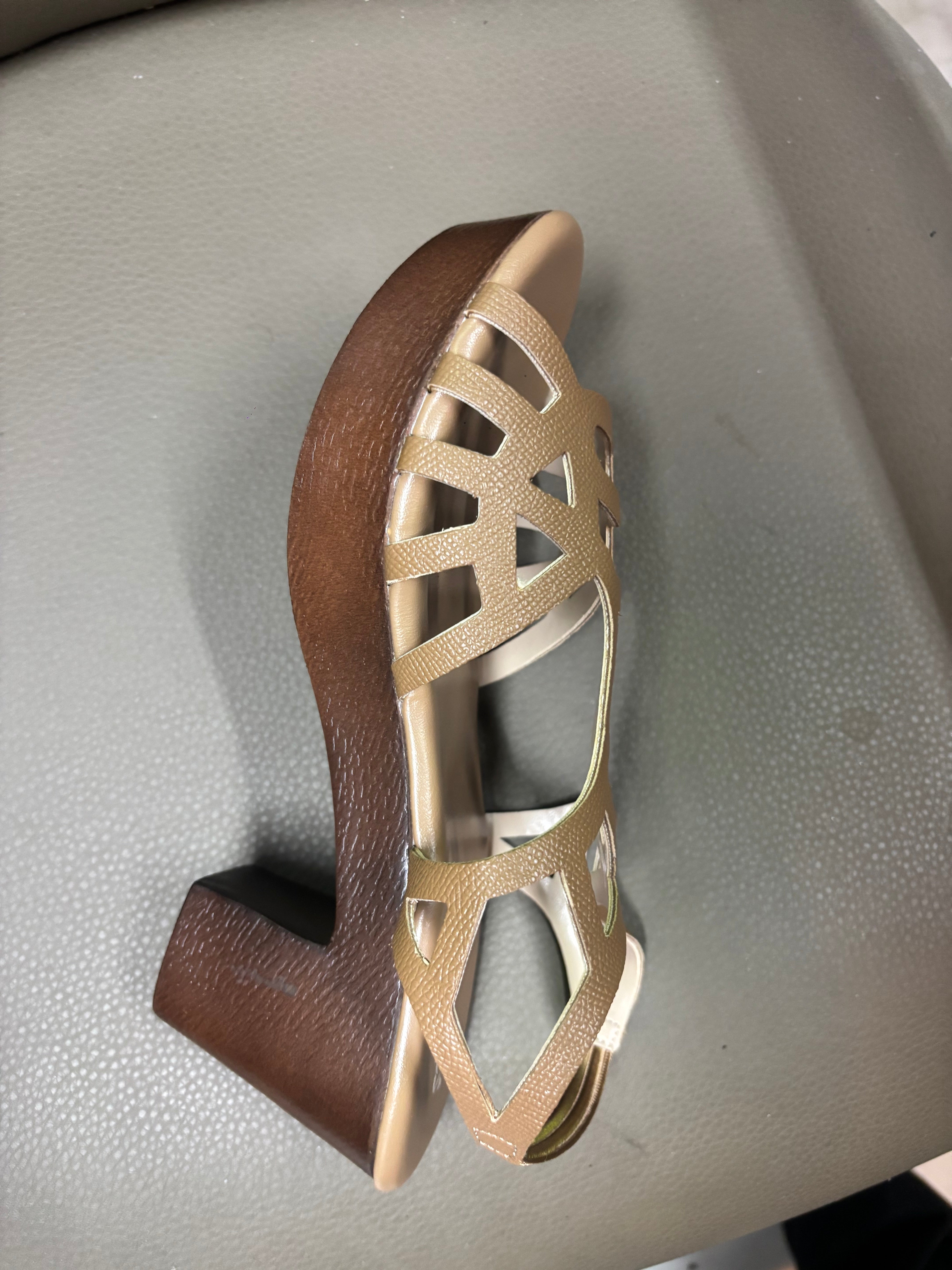 Kylin Platform Gladiator Peep Toe Block Heel Sandals