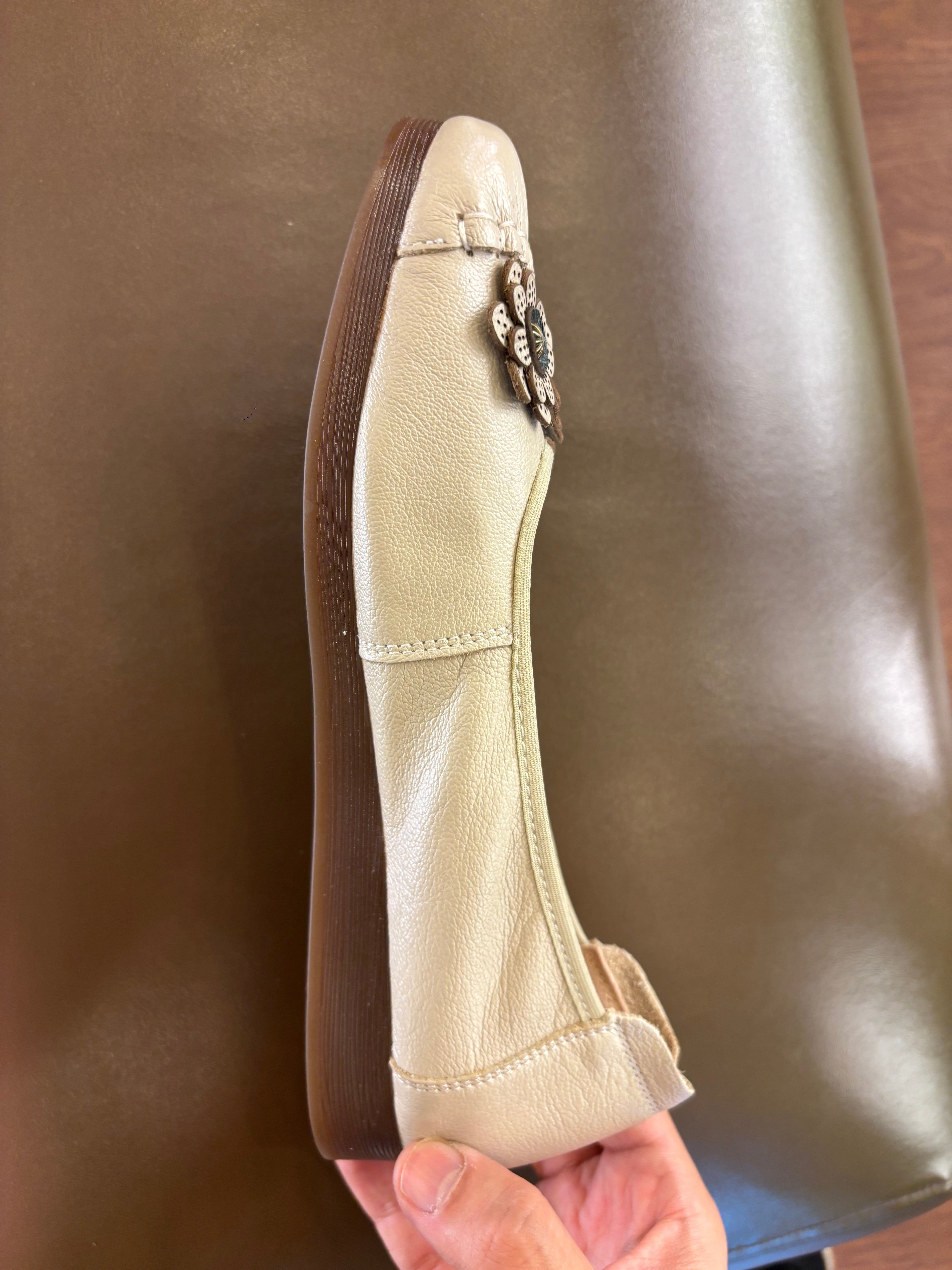 Flora 4.0 Premium Leather Cushioned Ballerinas