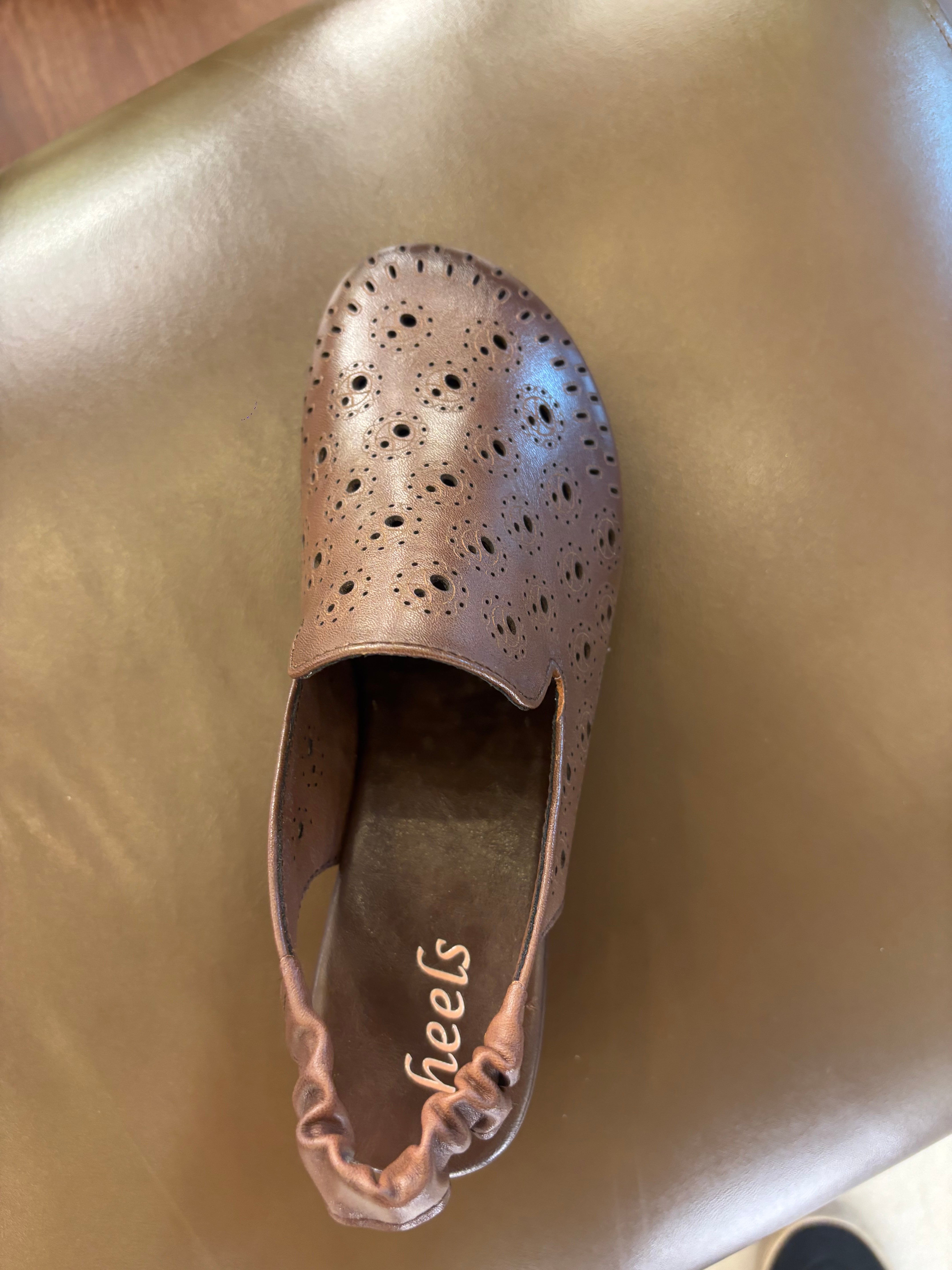Sakina 2.0 Premium Leather Perforated Slingback Summer Sandals
