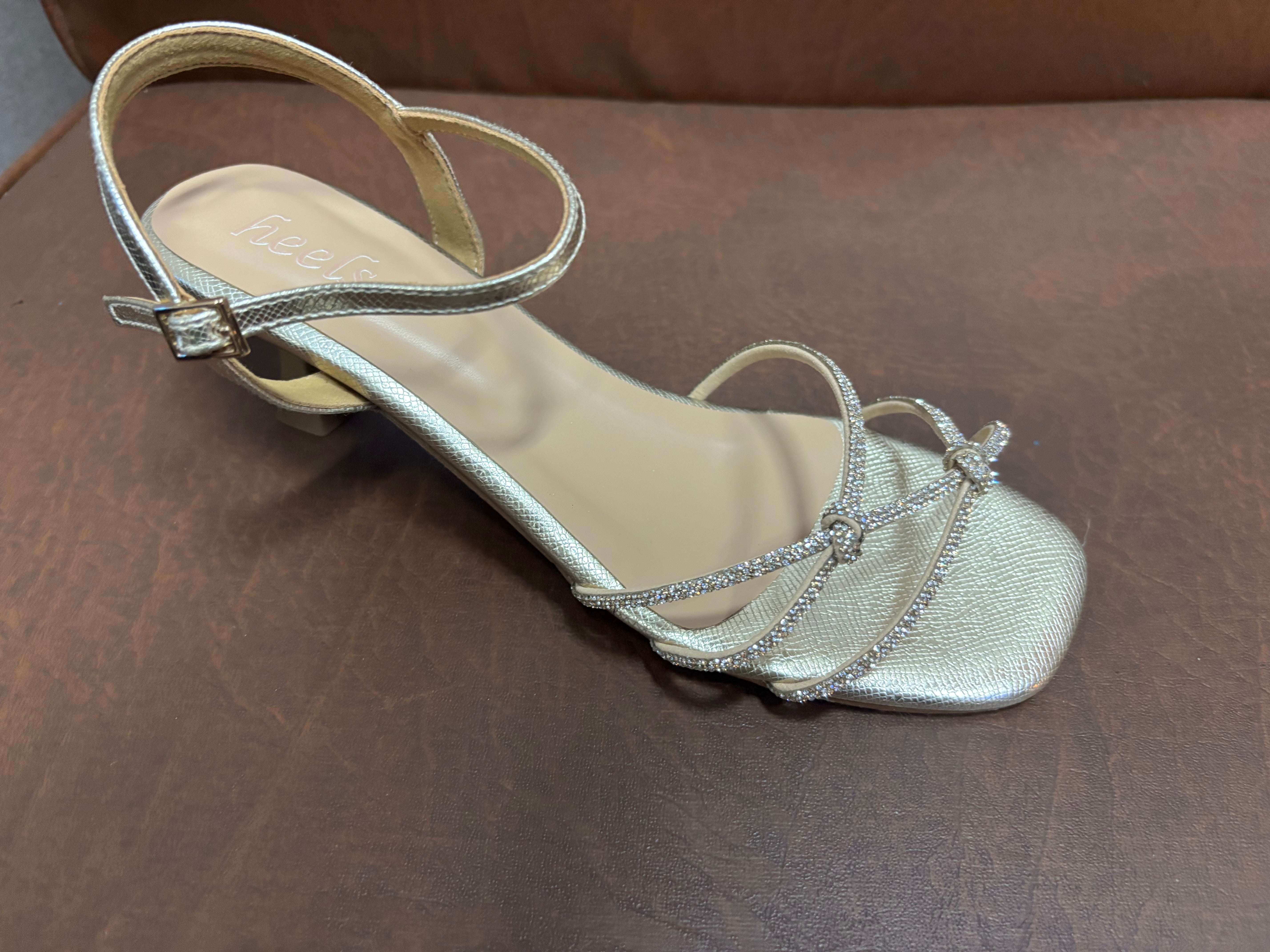 Zara 2.0 Bling Strappy Kitten Heels
