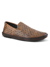 Romano Tan Leather Ethnic Slip ons