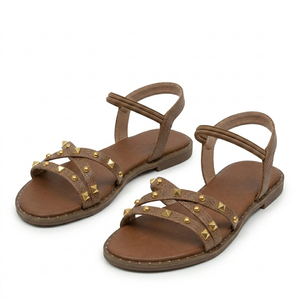 Alor Studded Flat Summer Comfort Sandals - The Heels India