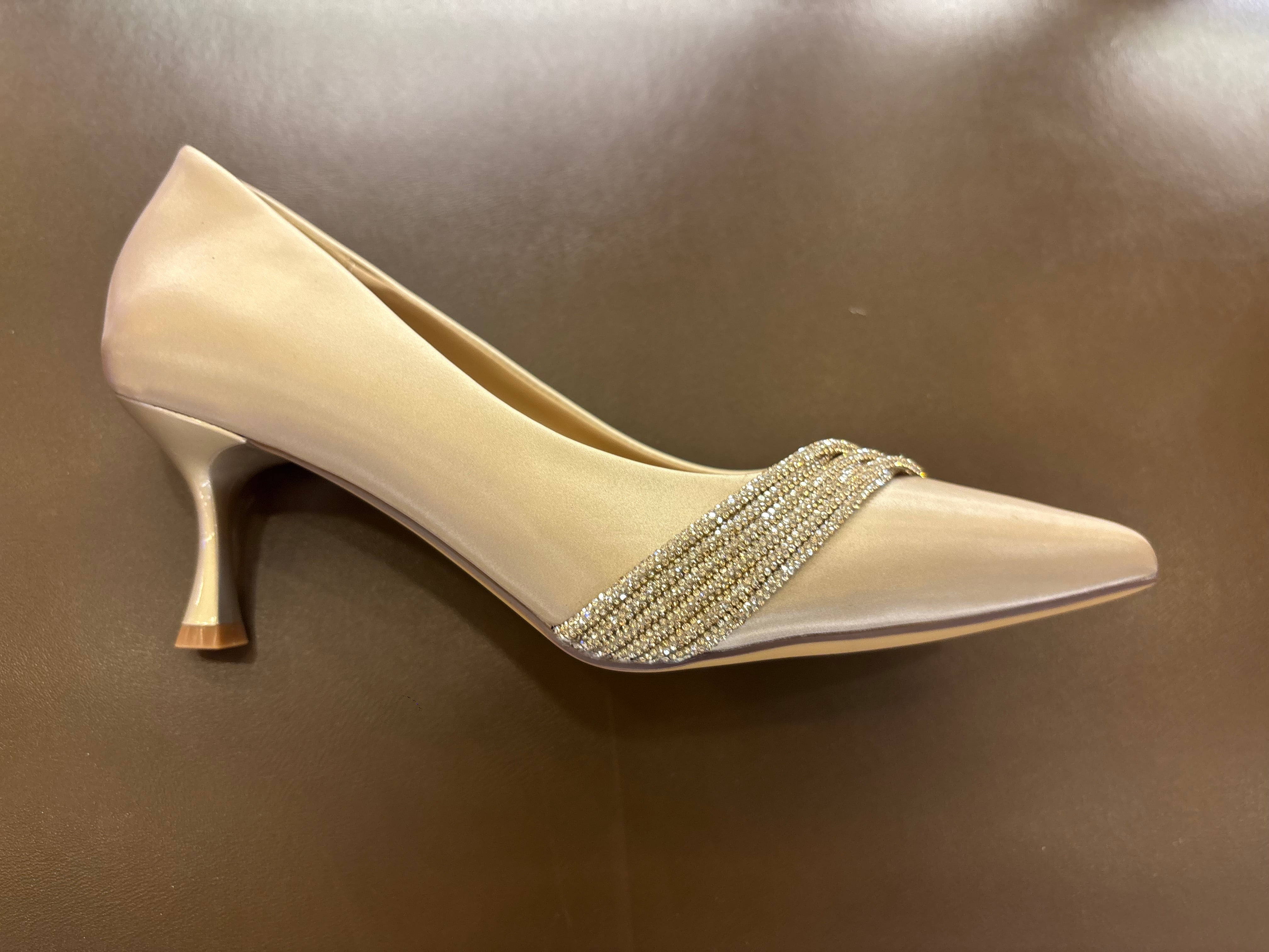 Jen Premium Pointed Bling Pencil Heel Stilettos