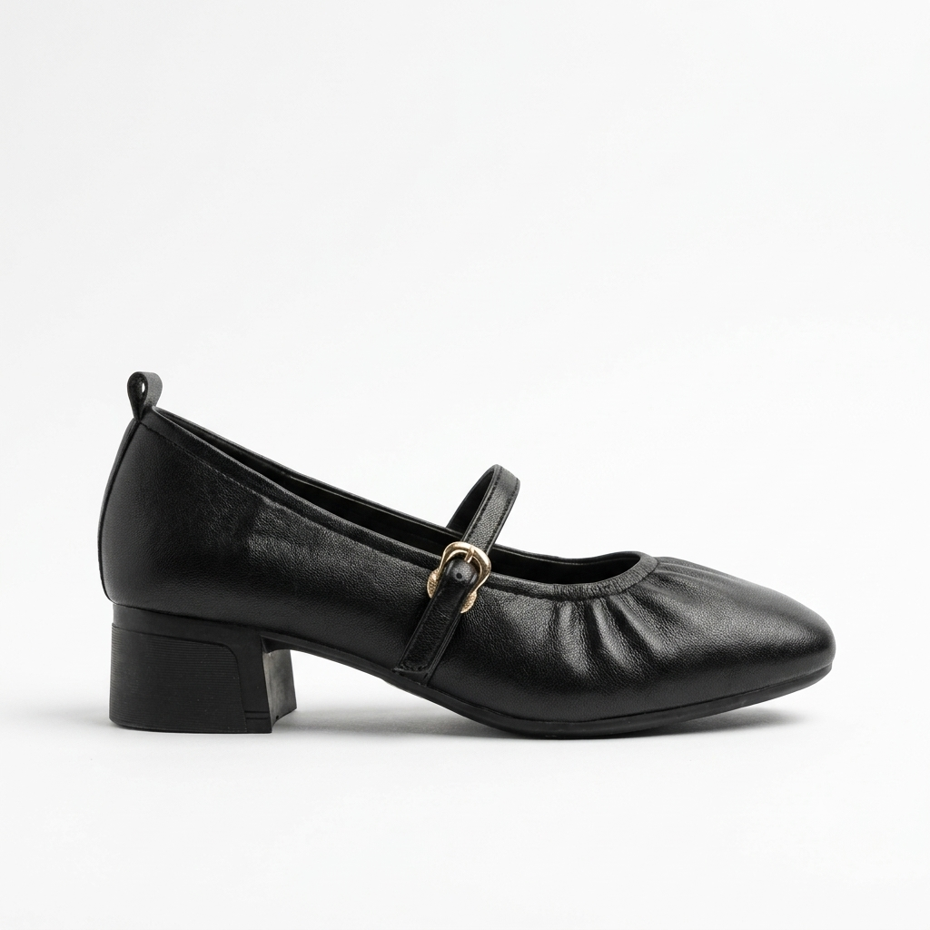 Carla Premium Mary Jane Block Heel Loafers