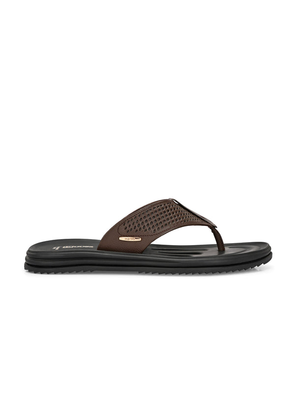 Peekán Brown Leather Slippers