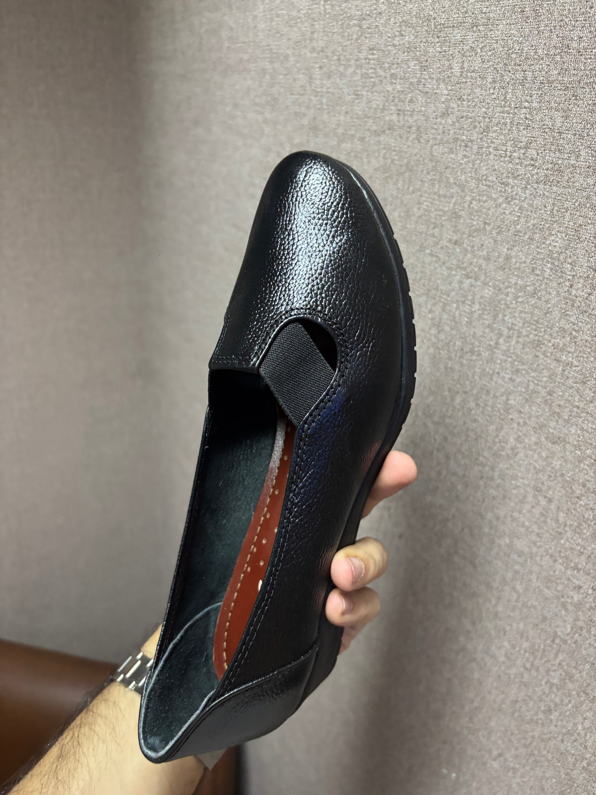 Kylie 2.0 Leather Elastic Wedge Ballerinas