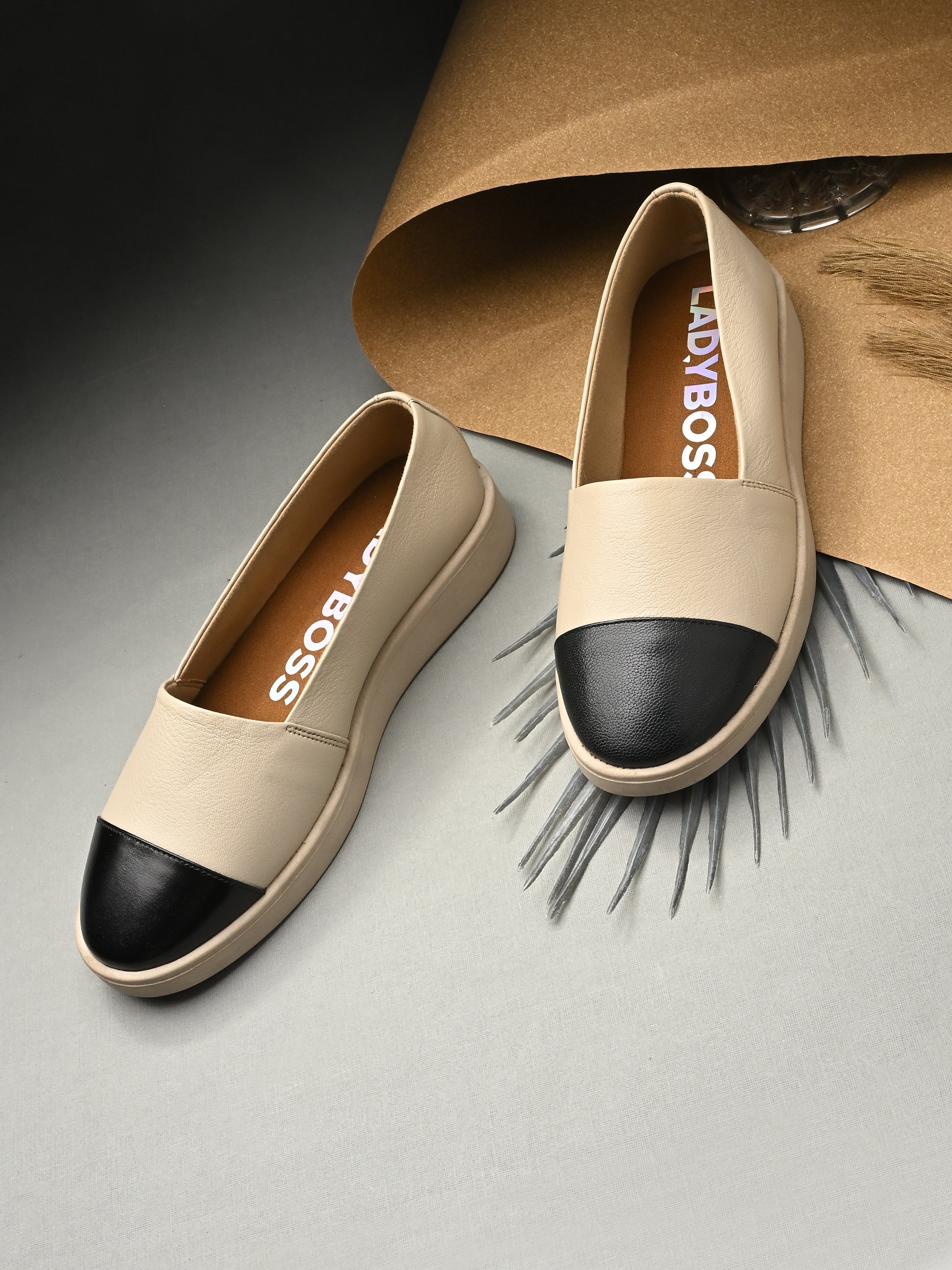 Maisoné Leather Combination Loafers