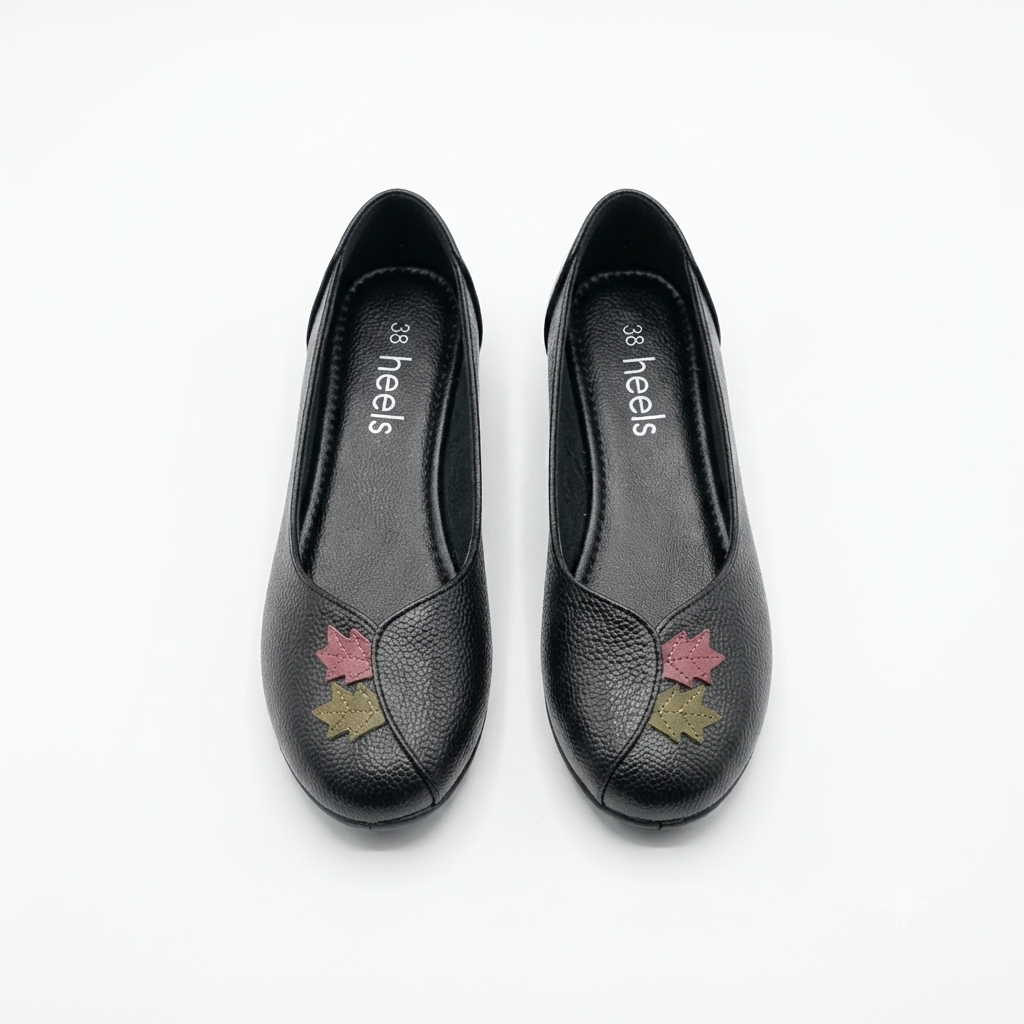Maple Flora Leather Ballerinas