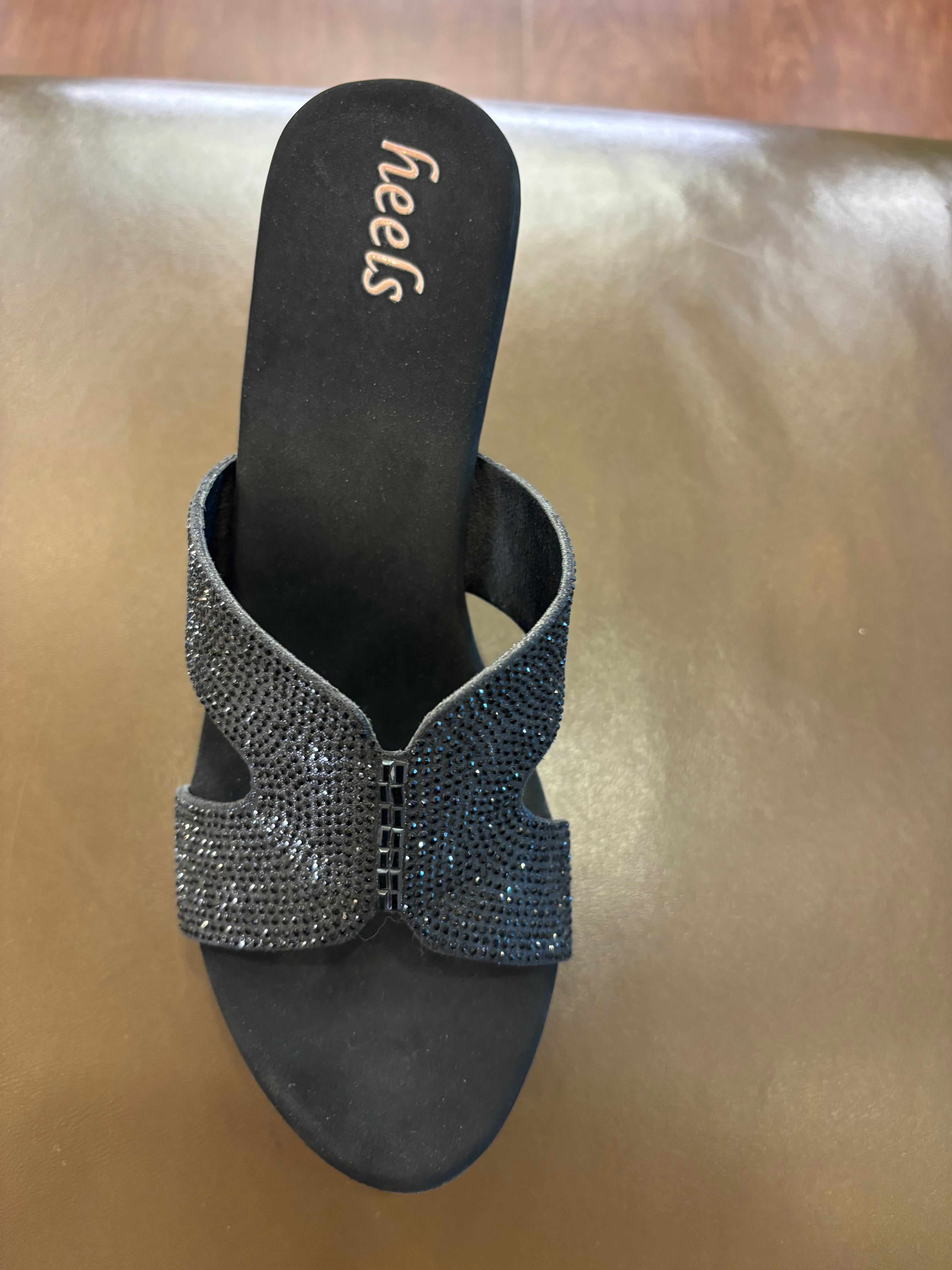 Shelza Bling Wedge Platform Heels