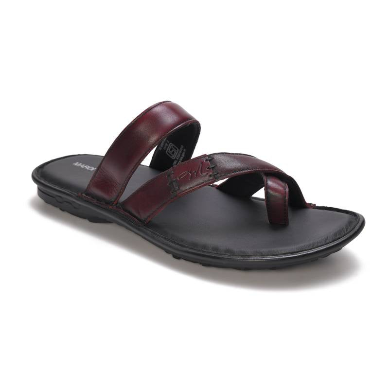Everett Tan Leather Thumb Slippers