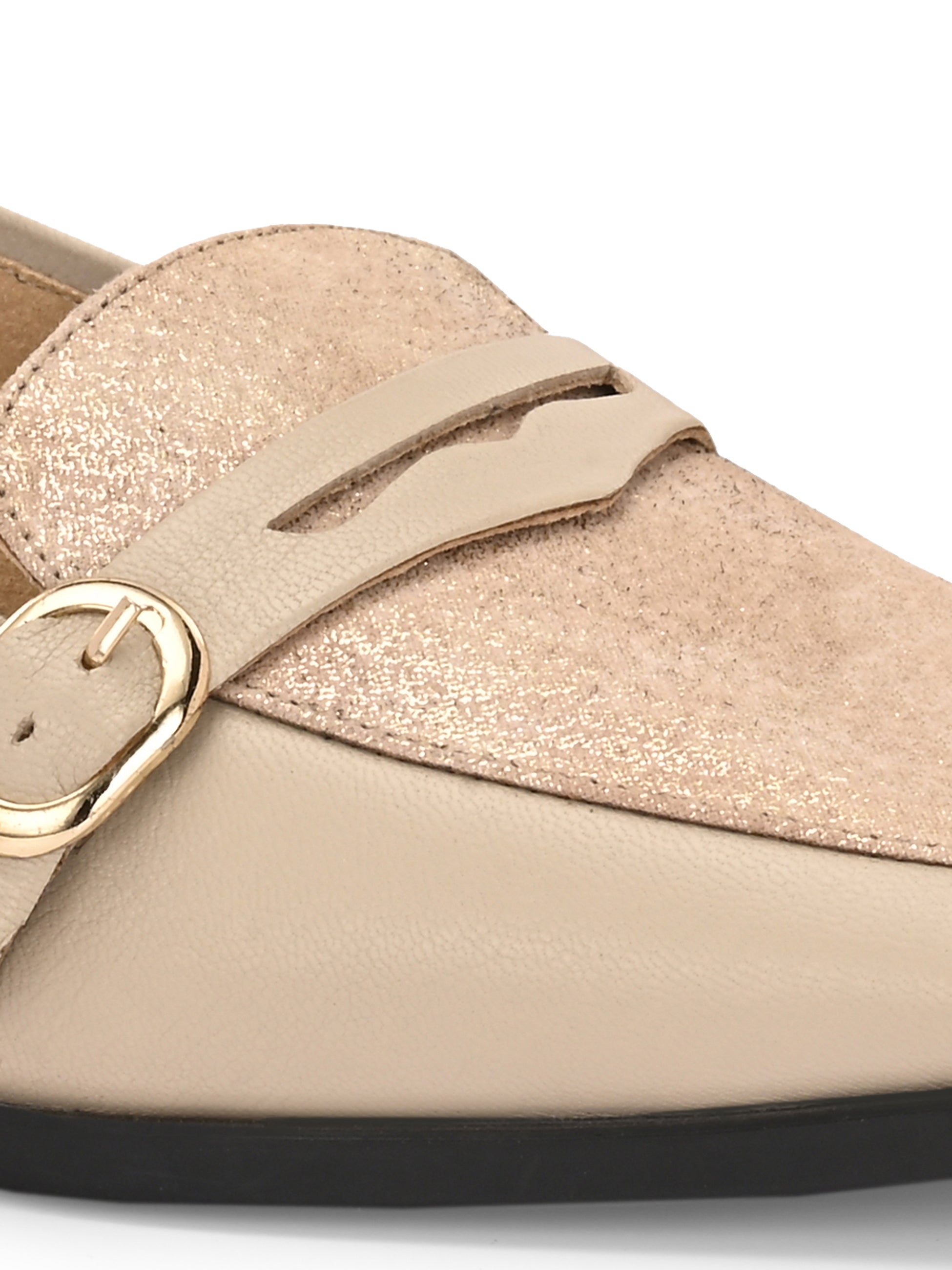 Roxburgh Leather Penny Heel Ballerinas