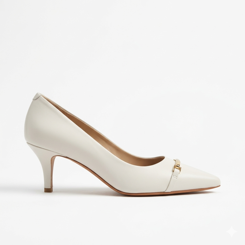 NOA Premium Leather Kitten Heels
