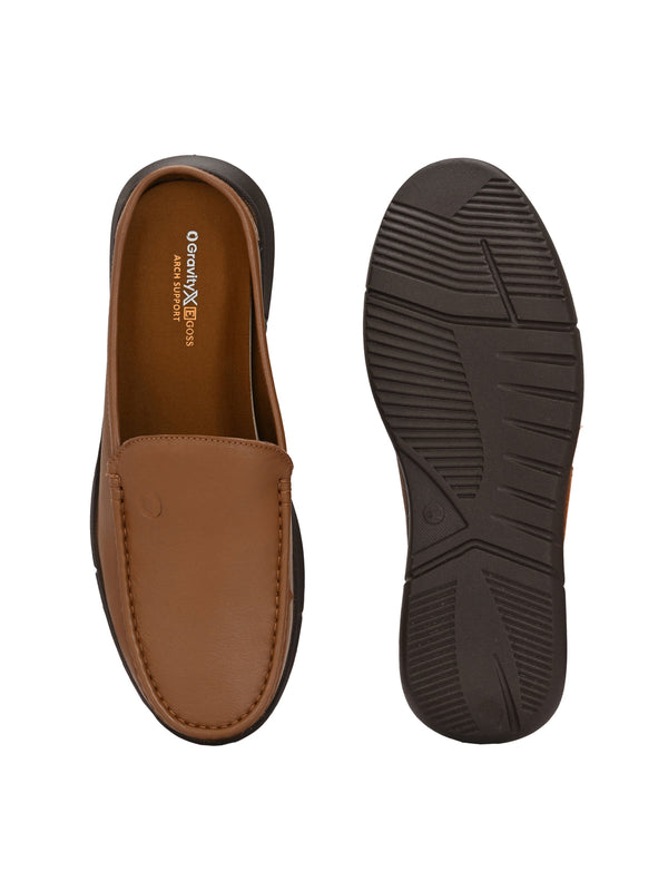 Anti Gravity Tan Leather Slip-On Mules