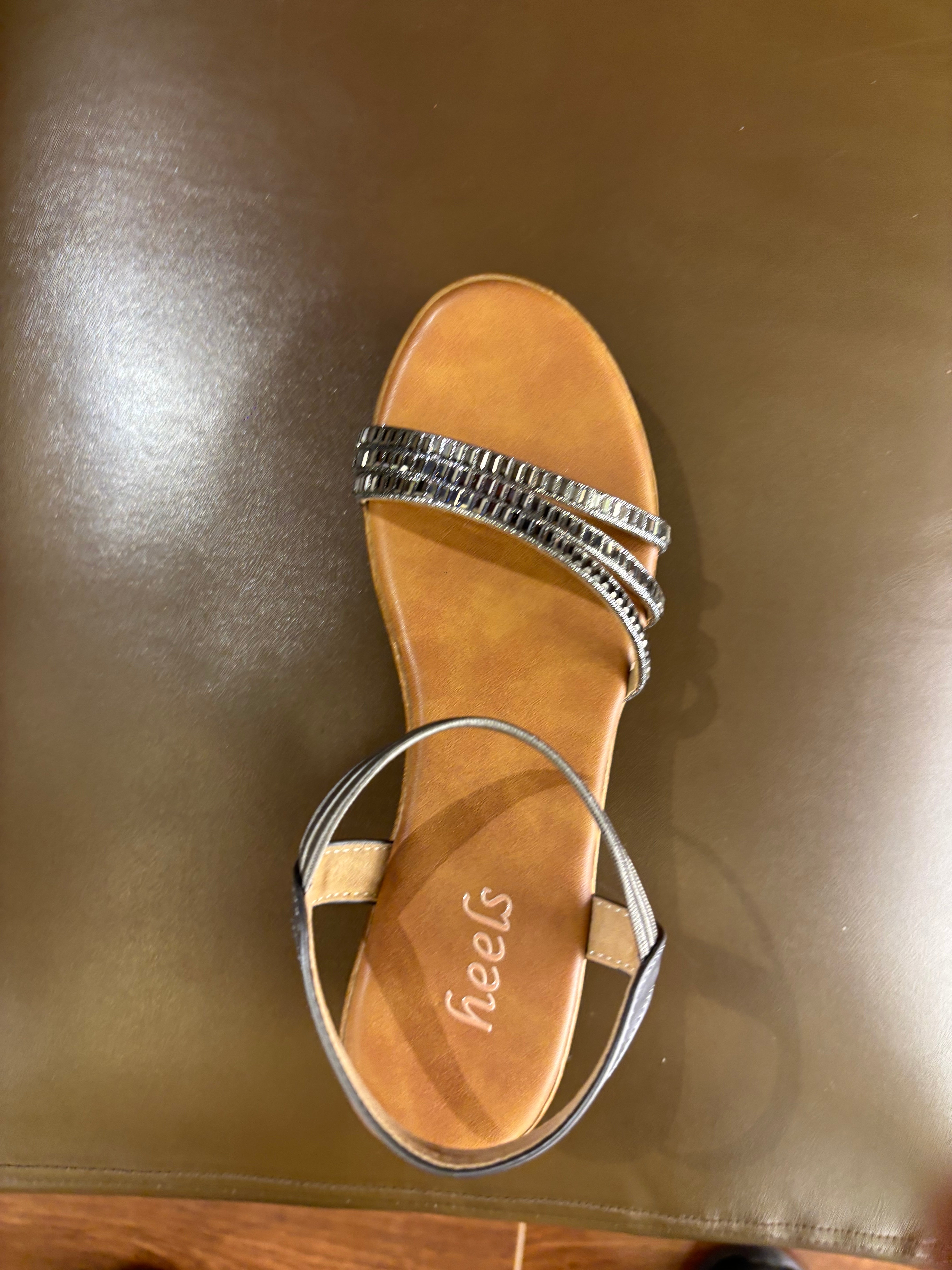 Fiza Bling Peep Toe Wedge Sandals