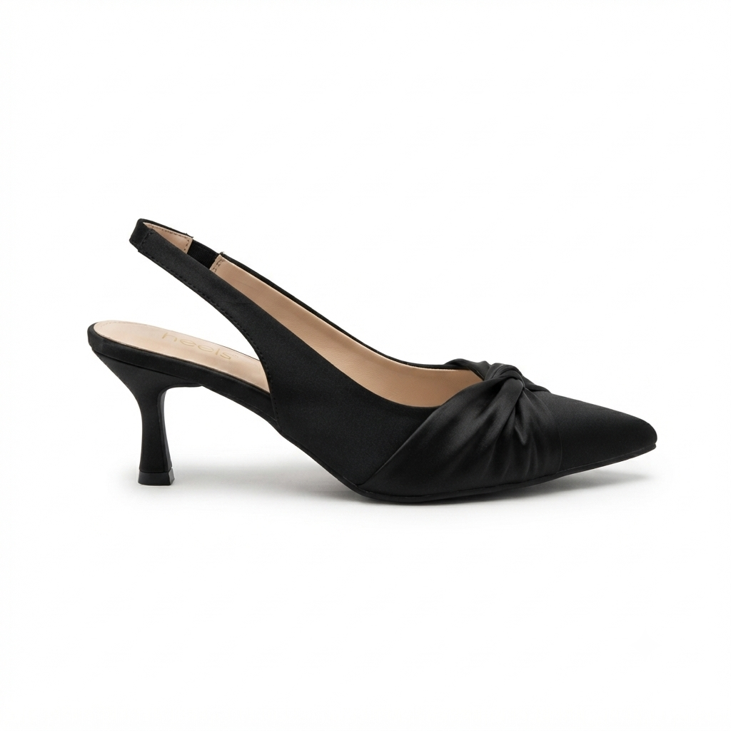 Raya Swirl Sling Back Kitten Heels