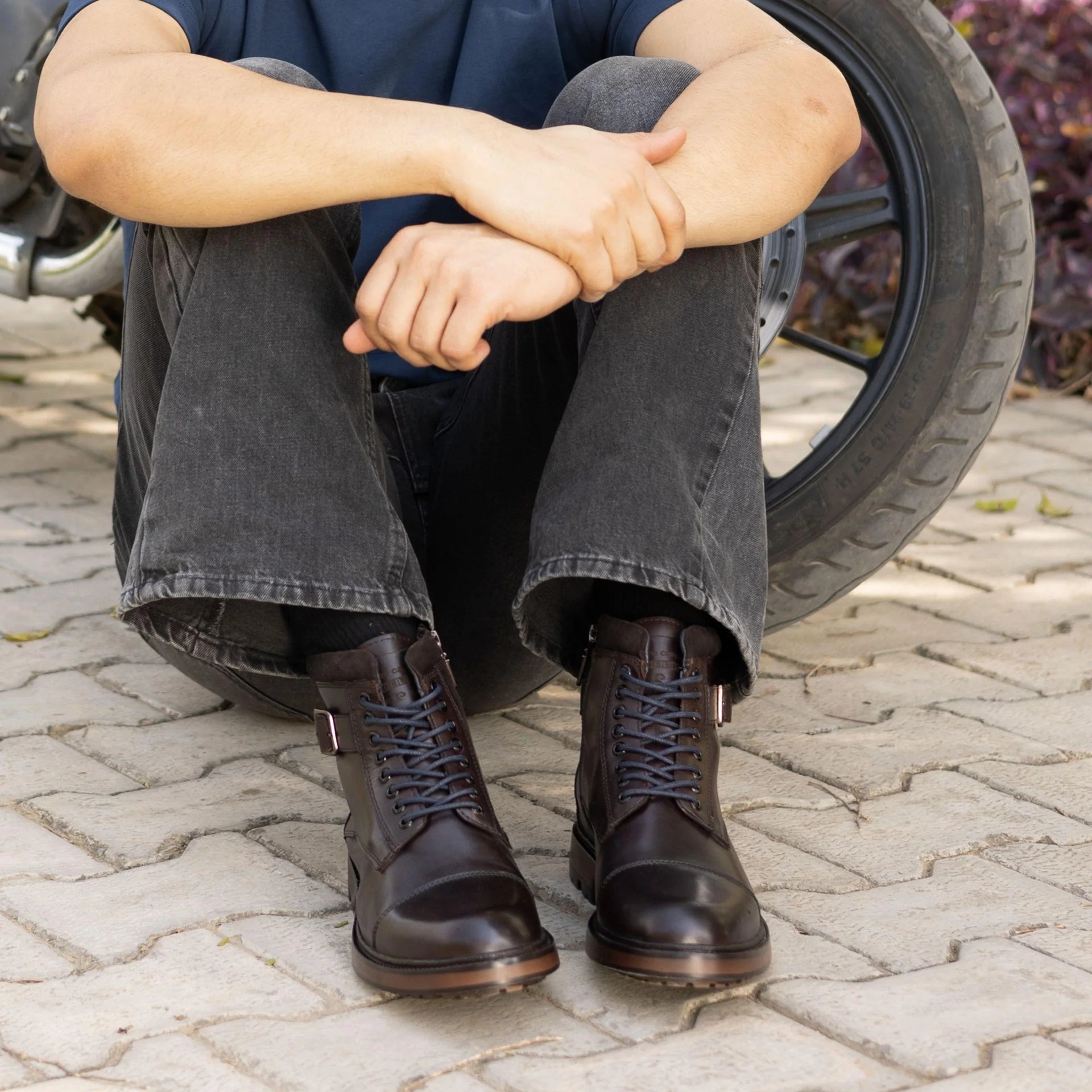 Hudson Leather Lace Up Boots