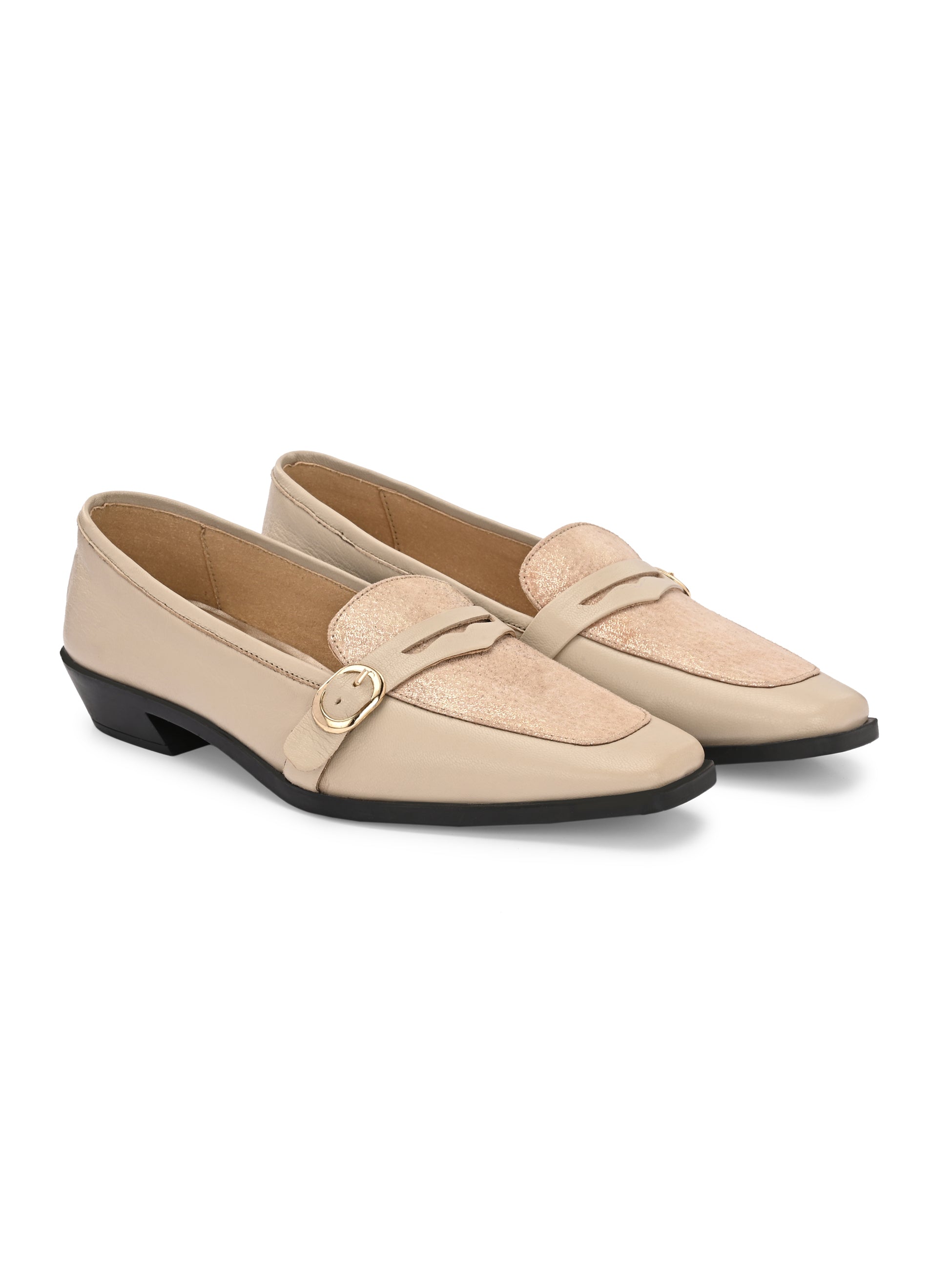Roxburgh Leather Penny Heel Ballerinas
