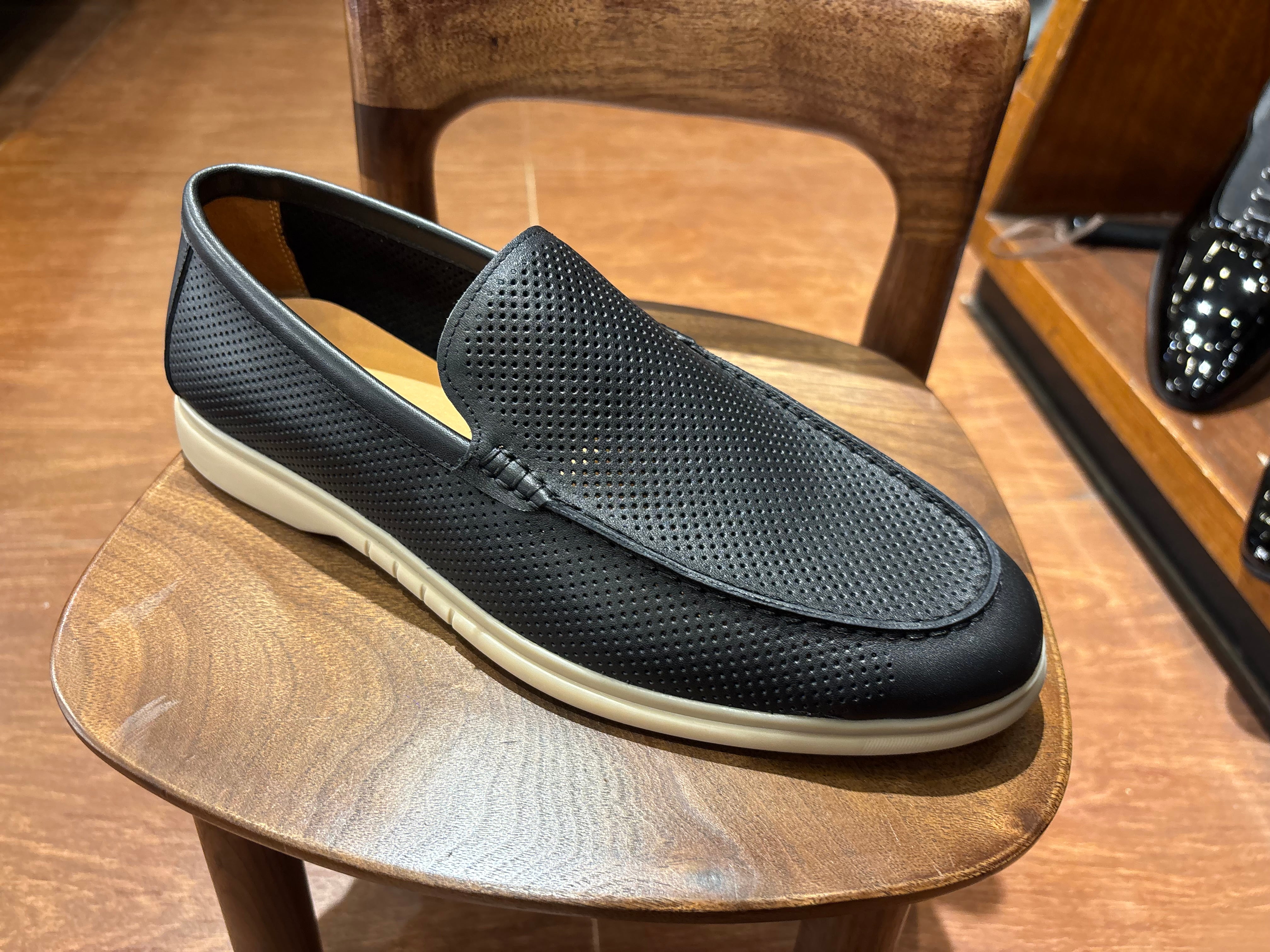 Jude Premium Perforated Leather Slip-On Loafers