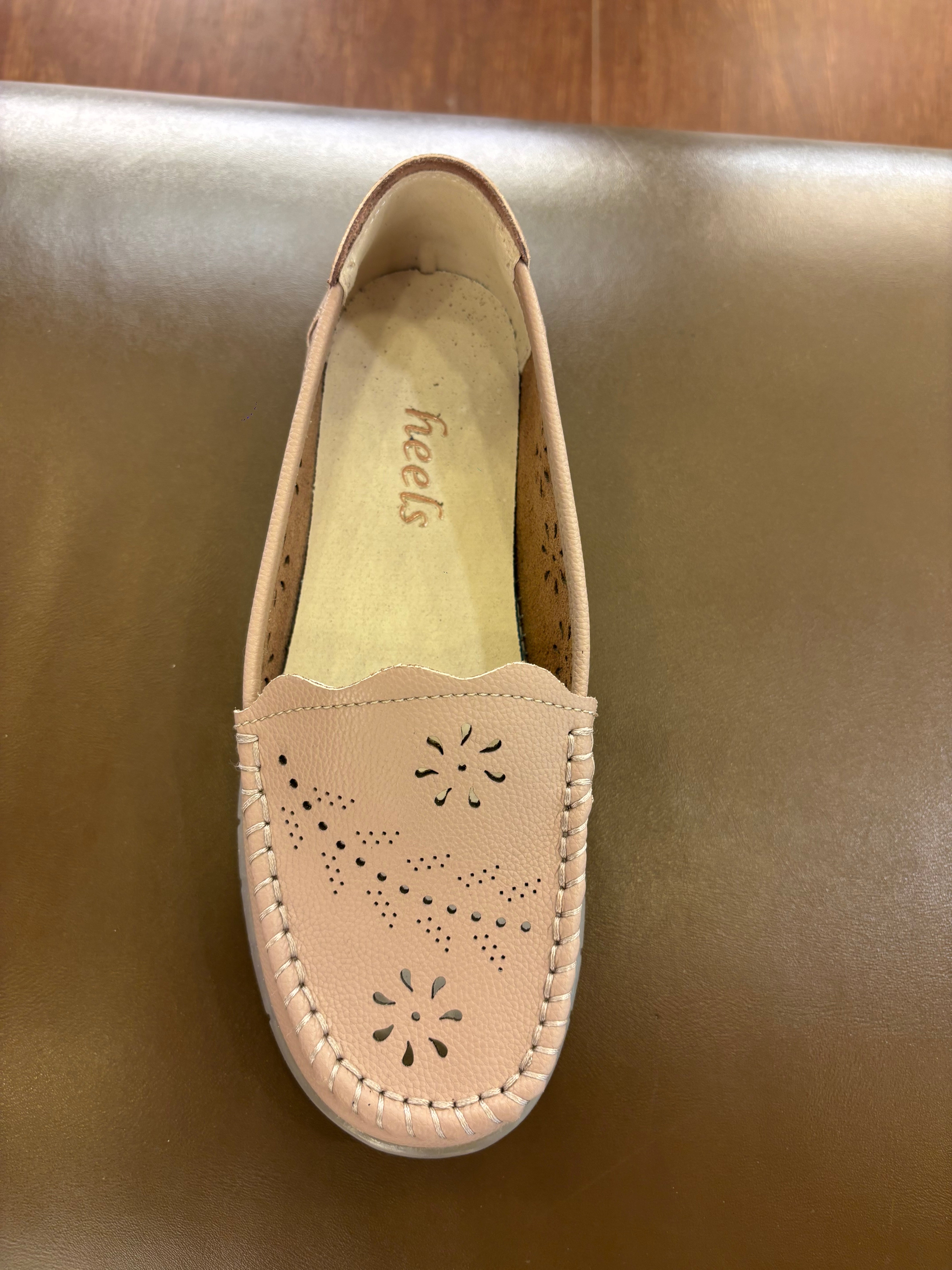 Emily Perforated Comfort Cushioned Flexi Loafers