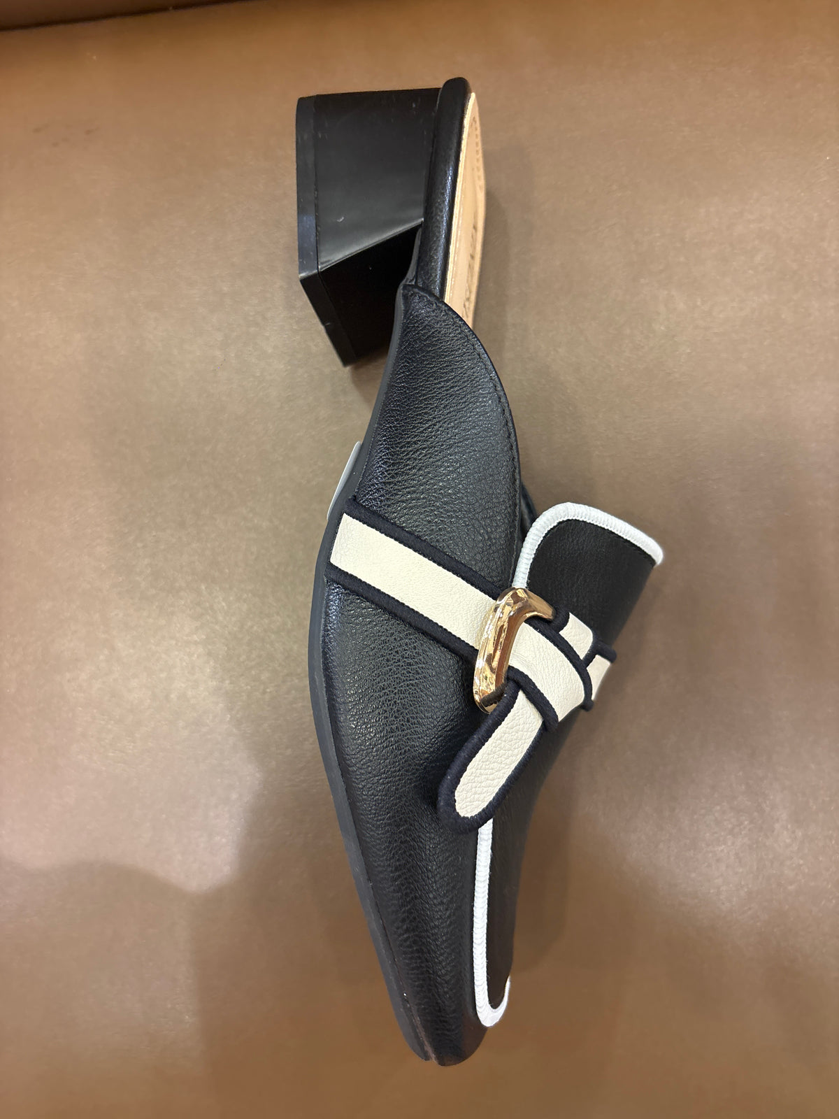 Camila Premium Back Open Block Heel Mules