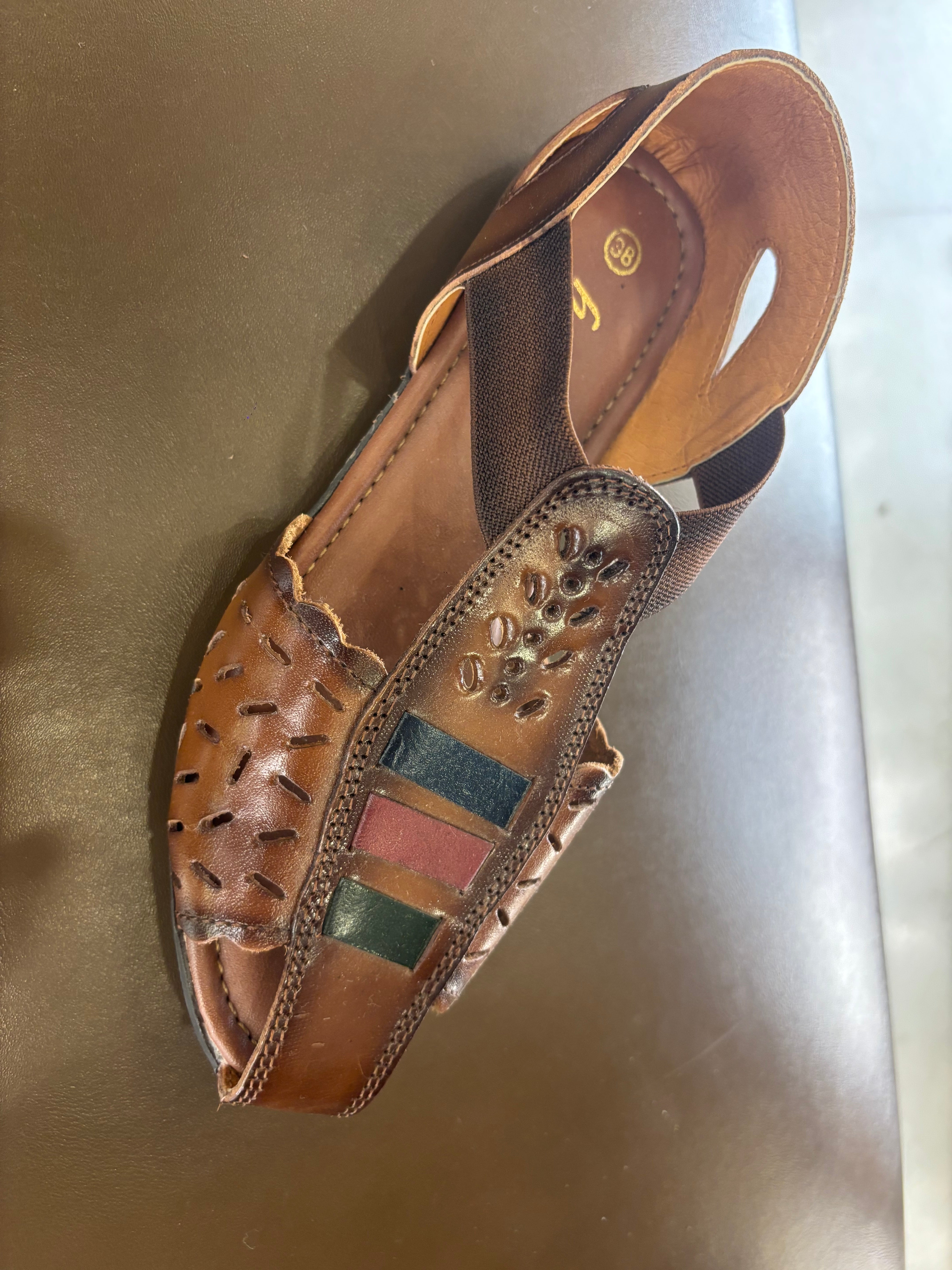 Fida Ethnic Leather Roman Sandals