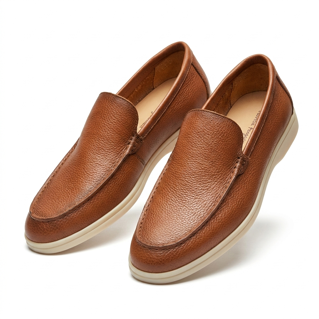 Delap Premium Leather Slip-On Loafers