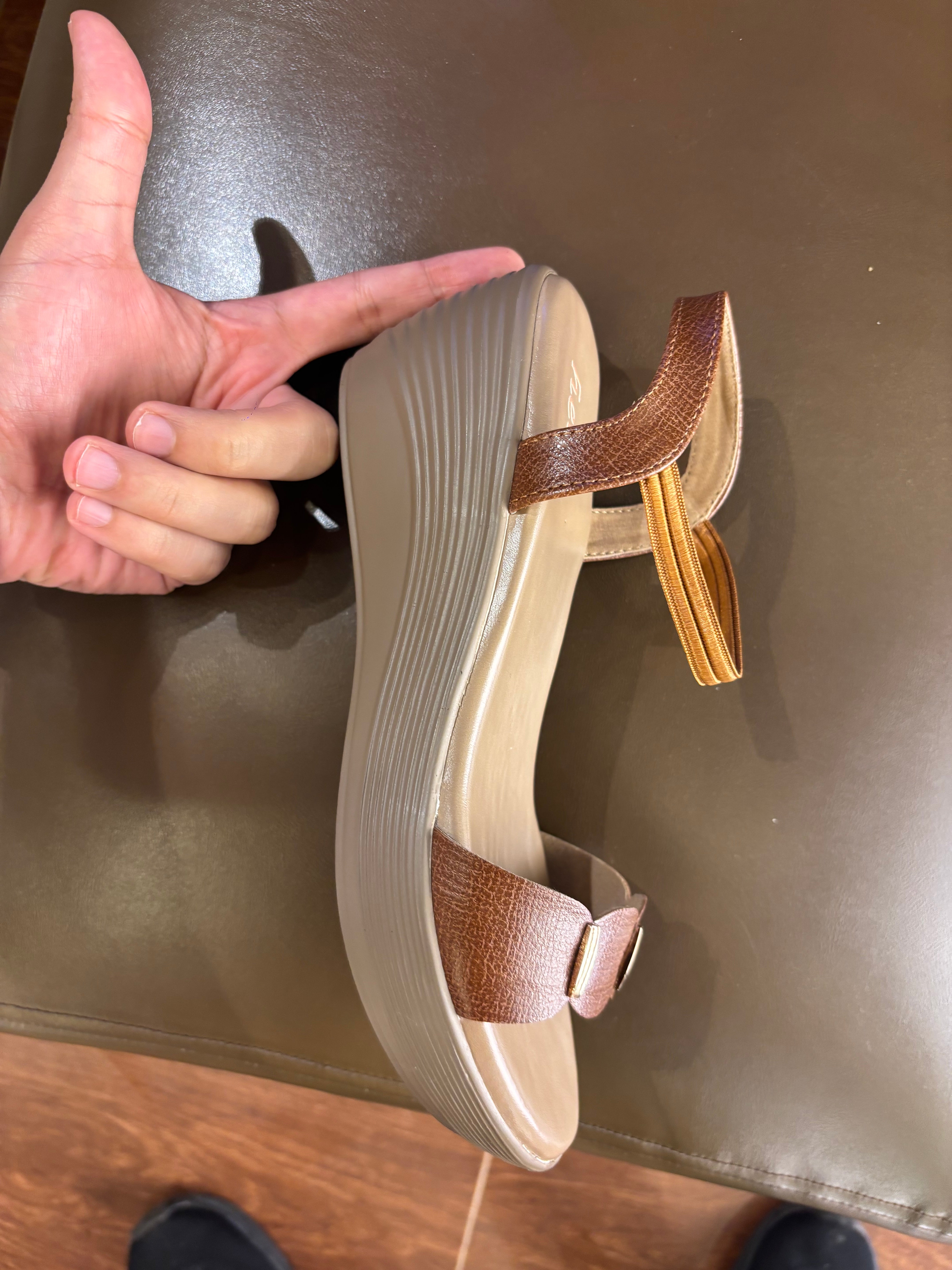 Addison Elastic Wedge Heel Comfort Sandals