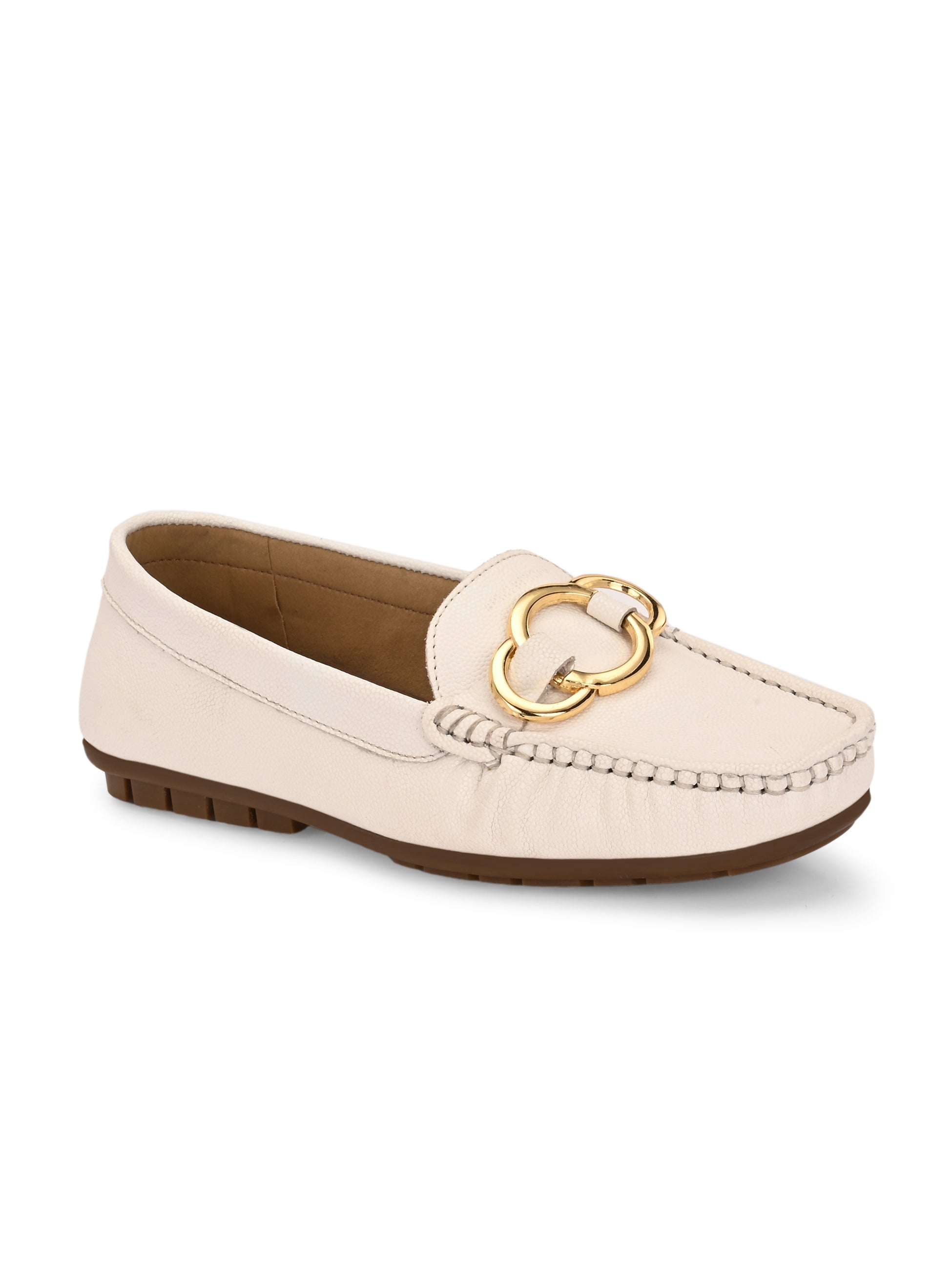 Leiyah Cushioned Leather Loafers - The Heels India