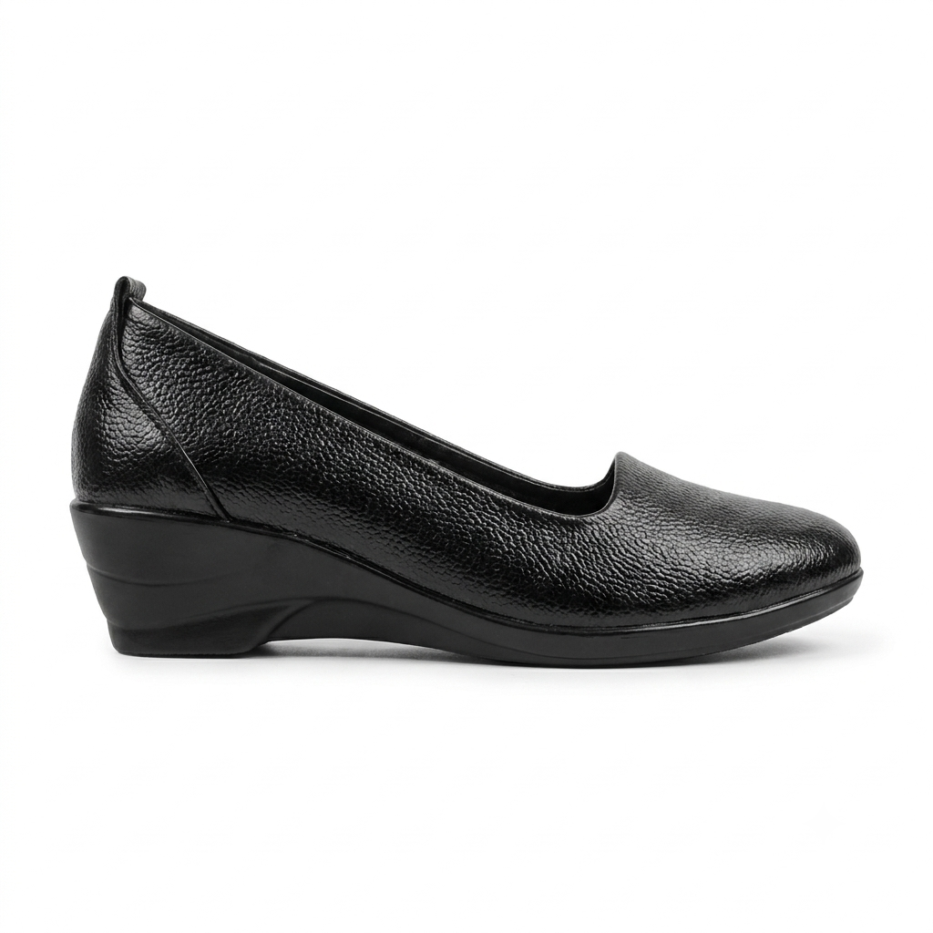 Jessie Leather Everyday Wedge Ballerinas