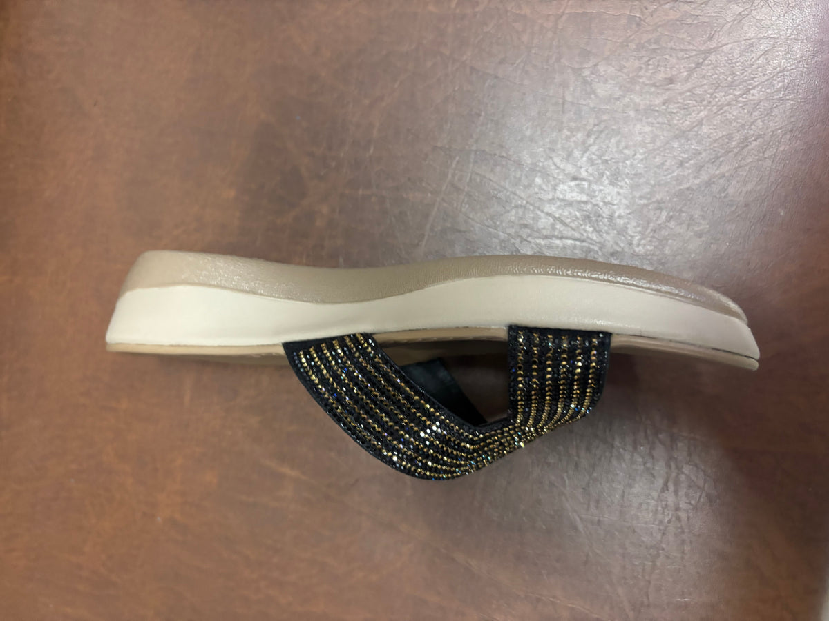 Dakota Cushioned Bling Slippers