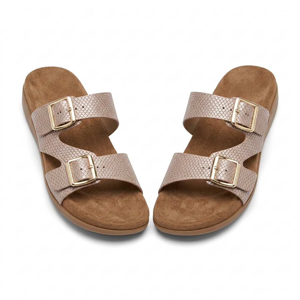 Sasha Comfort Buckled Summer Sliders