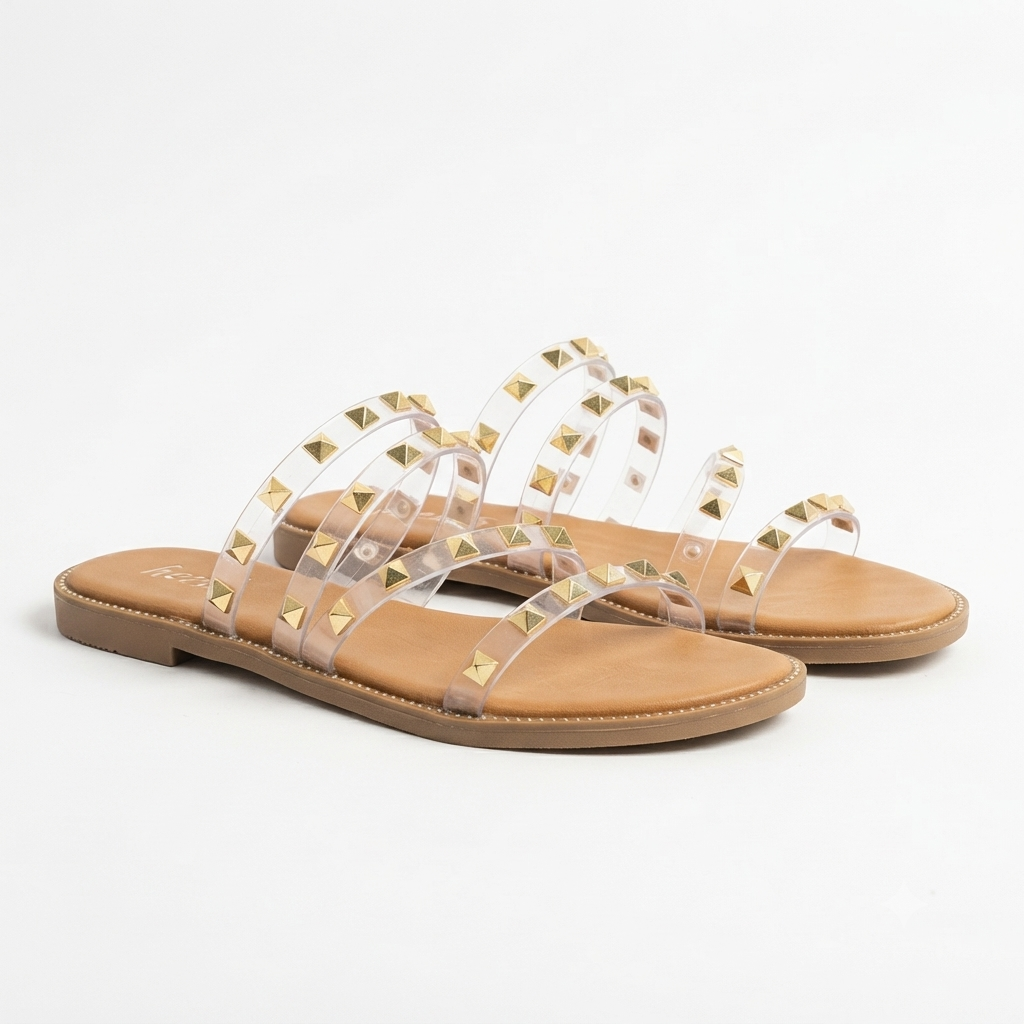 Sasha Cross Studded Sliders