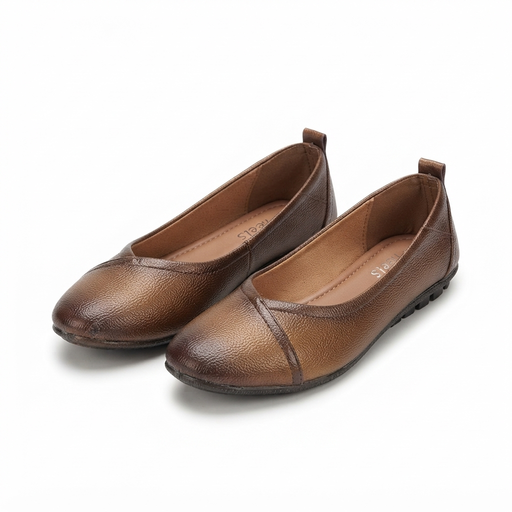 Kyra Leather Stitch Classic Flat Ballerinas