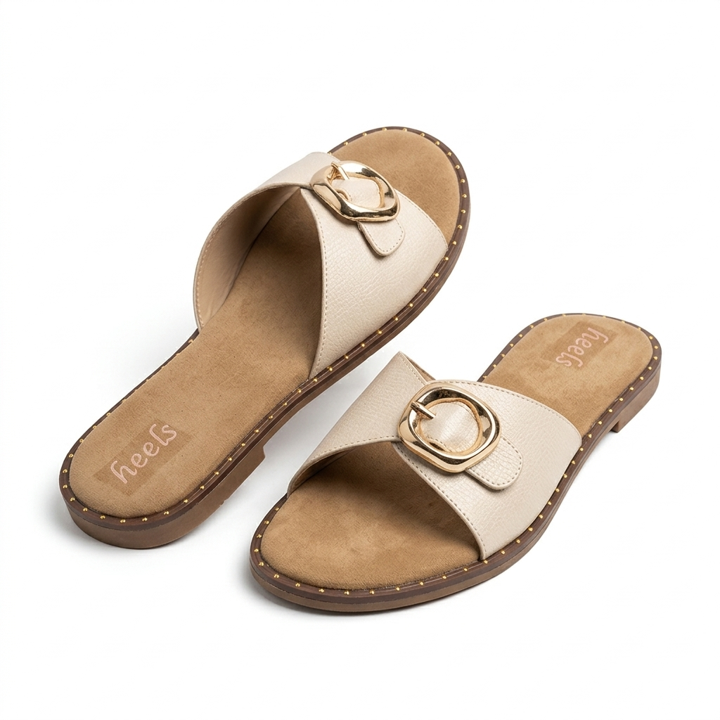 Sarah Comfort Buckled Summer Sliders