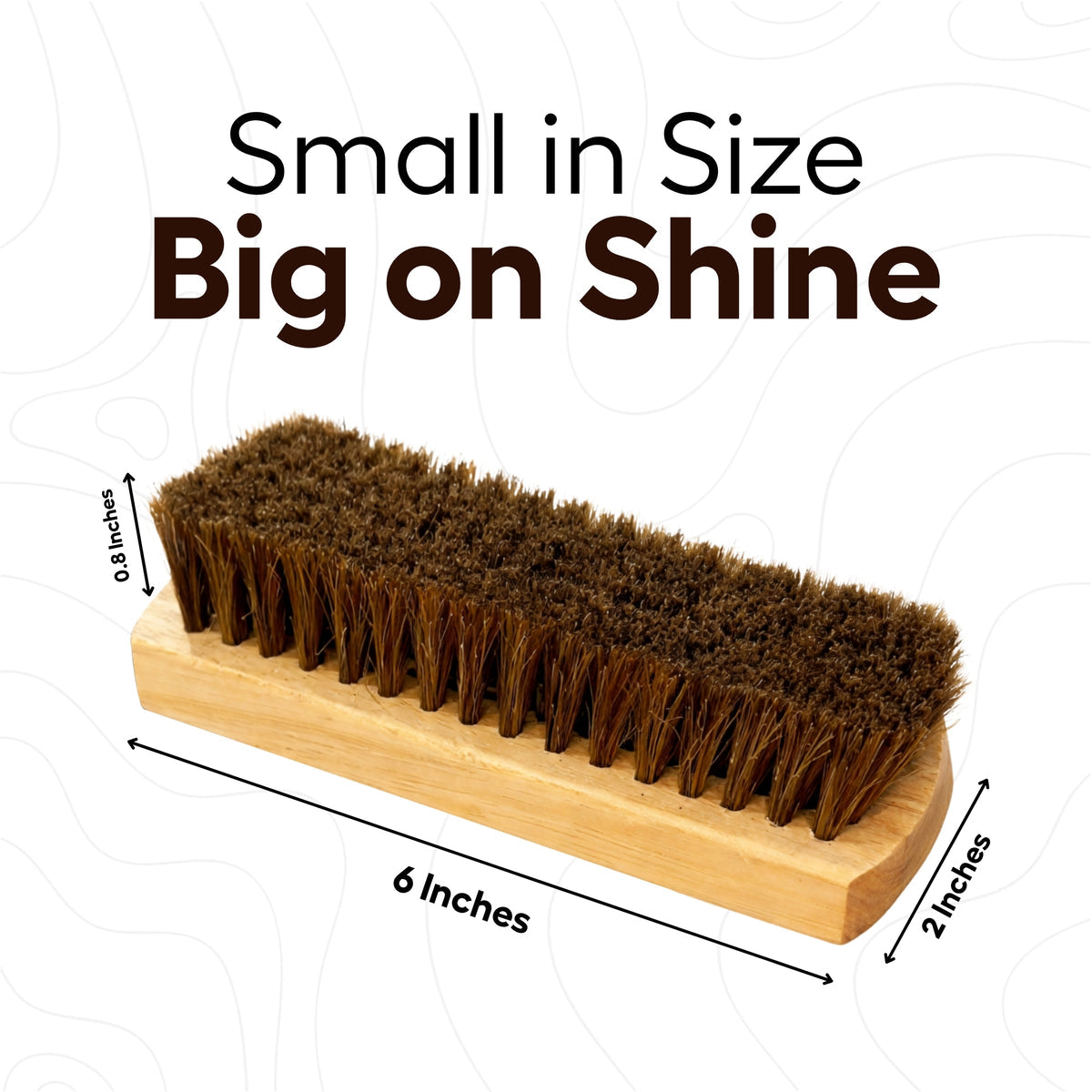 Shoe Brush 6 Inch 100% HORSE HAIR