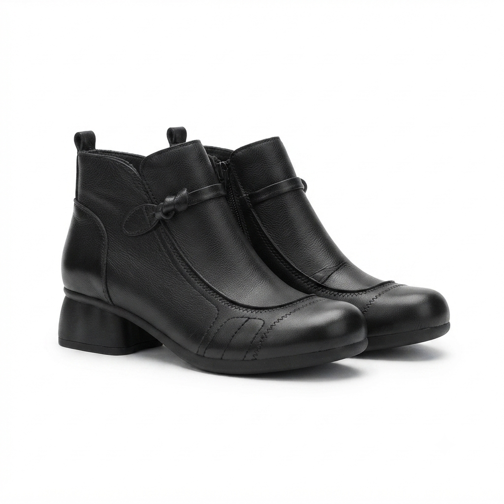 Hyde Leather Comfort Ankle Zip Boots