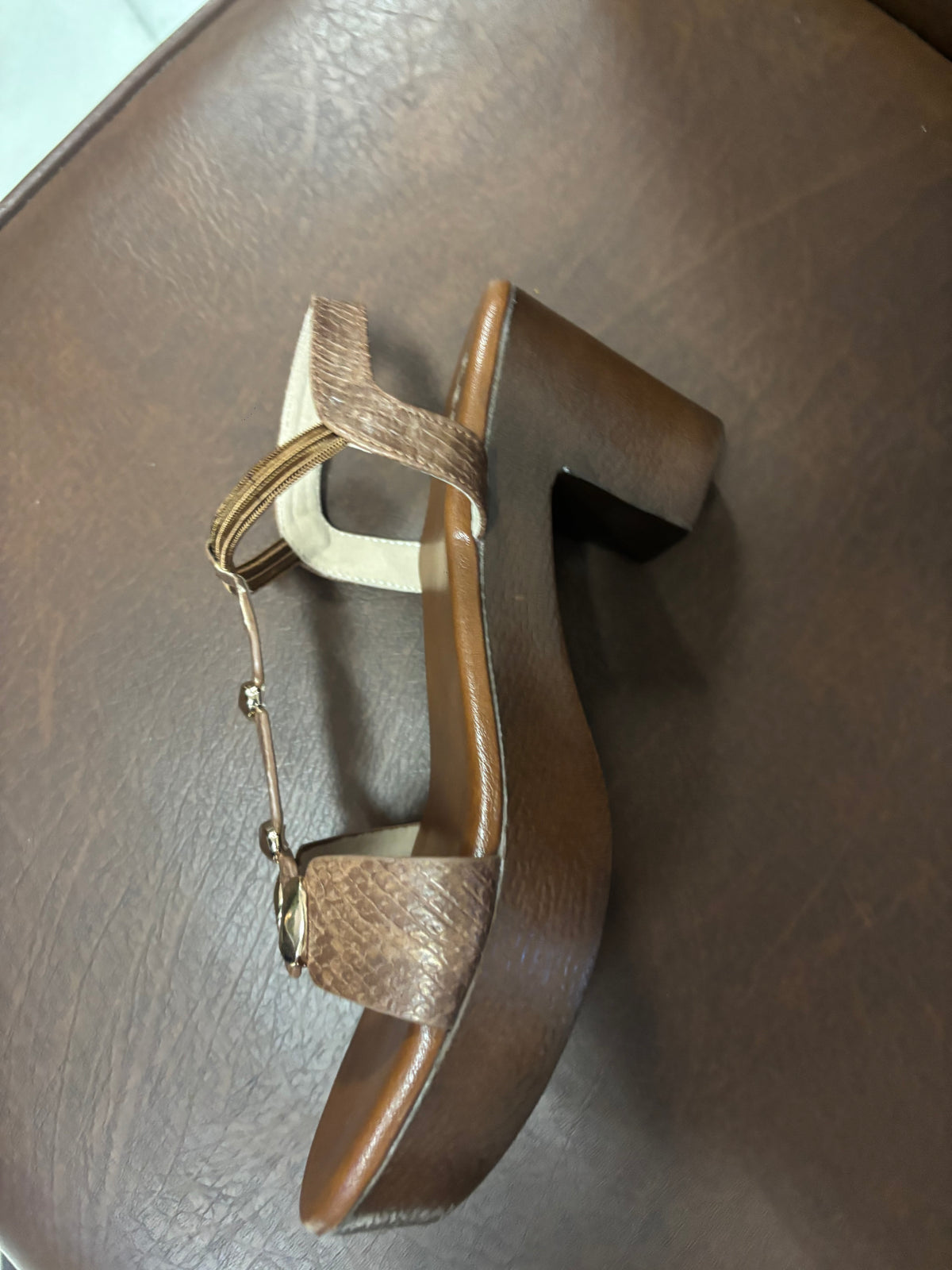 Julia 2.0 Platform Peep Toe Block Heel Sandals