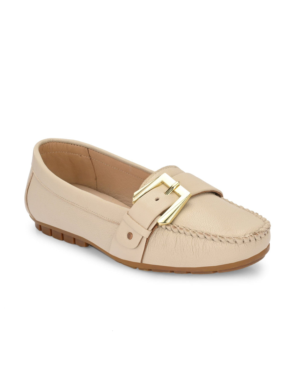 Kiya Buckled Leather Loafers