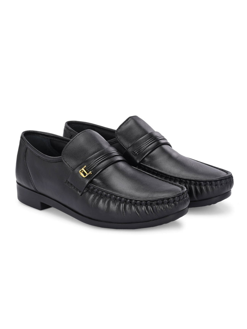 Richard Black Leather Formal Cushion Loafers