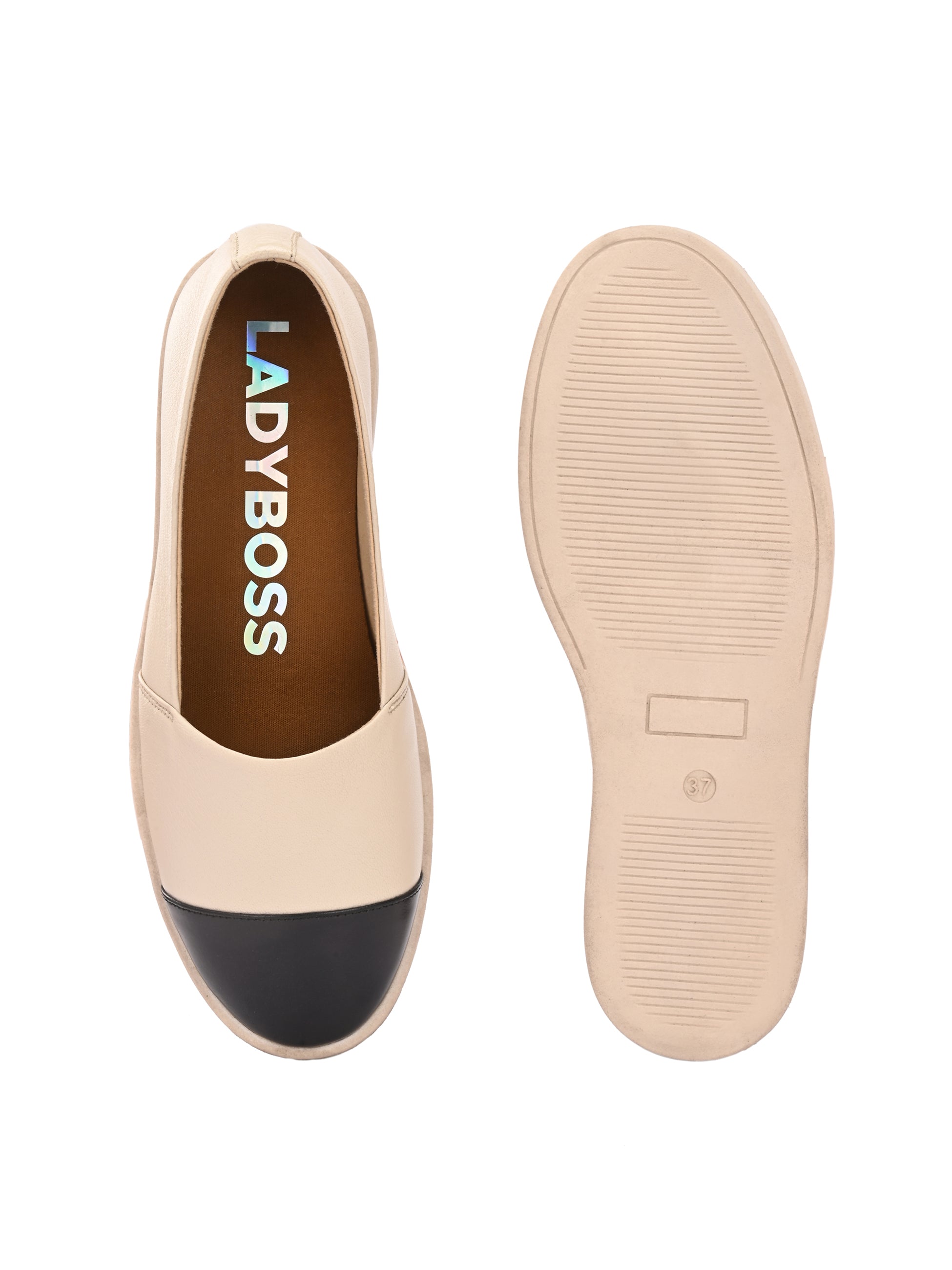 Maisoné Leather Combination Loafers - The Heels India