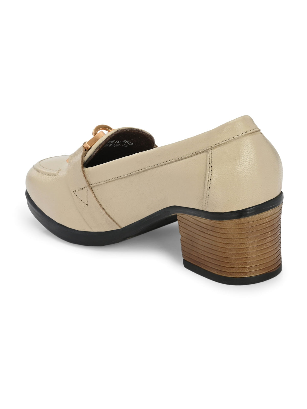 Kelly Leather Buckle Block Heels
