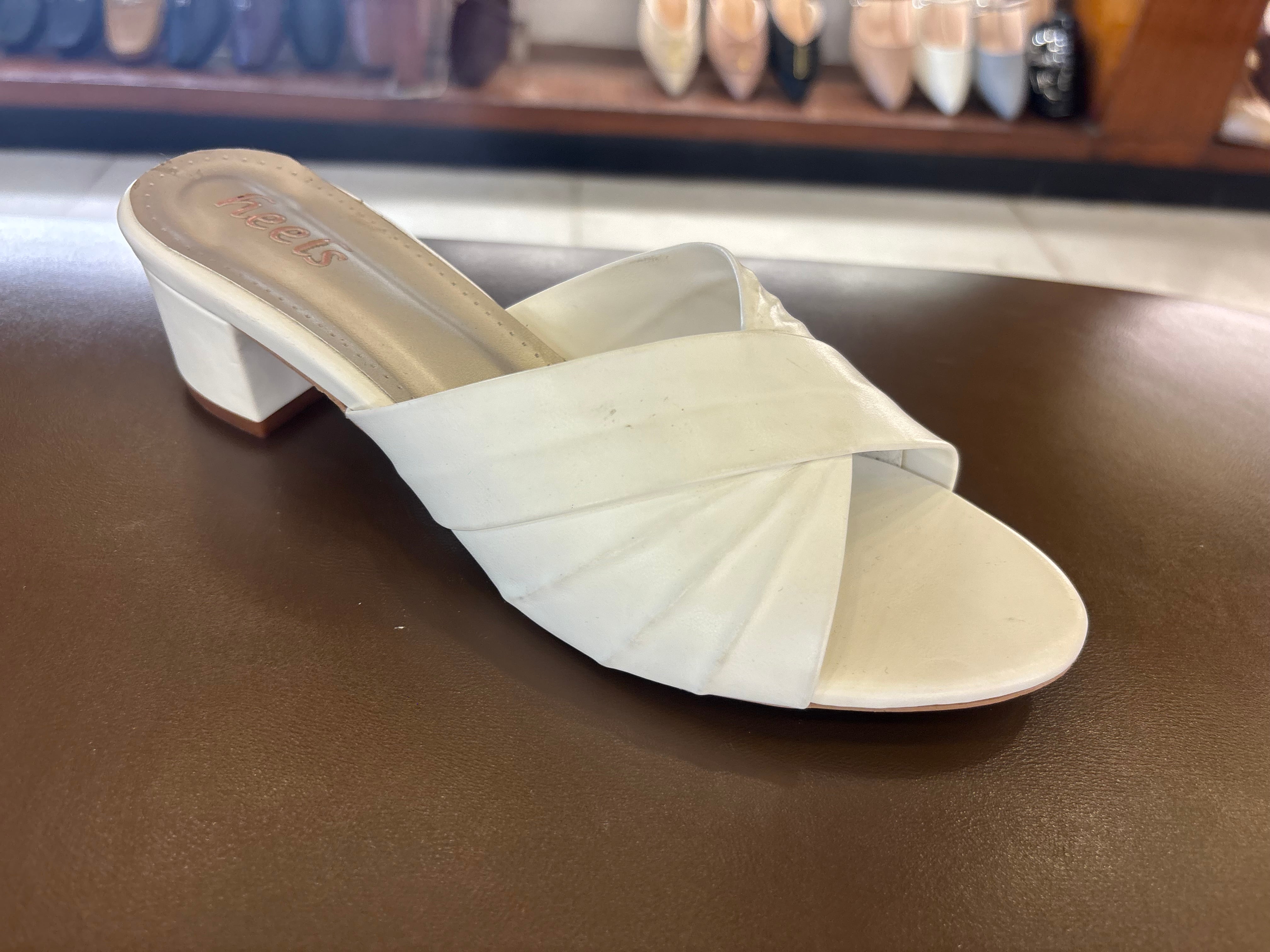 Jenny Swirl Peep Toe Block Heels