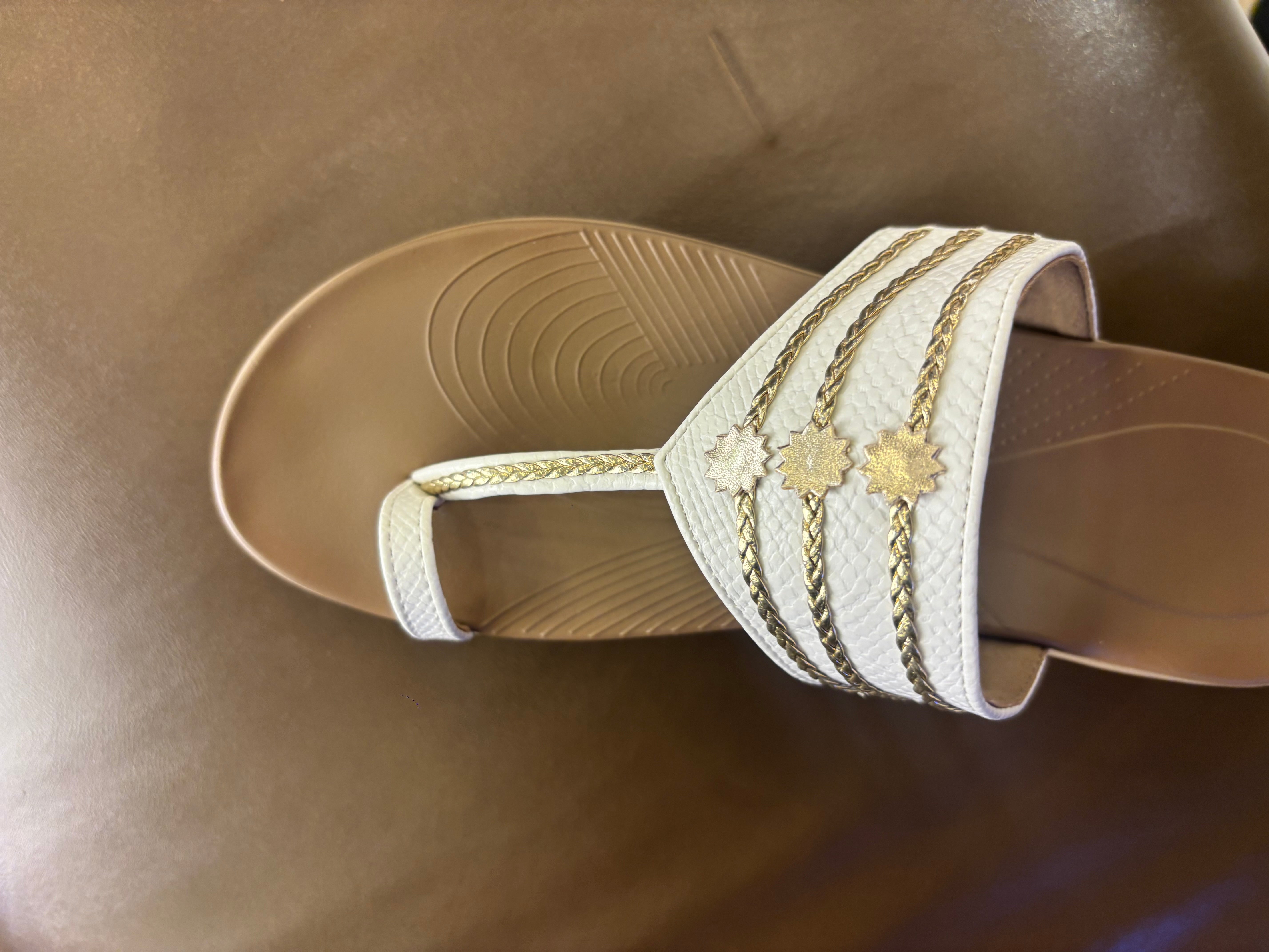 Giselle Memory Cushion Kohlapuri Wedge Slippers